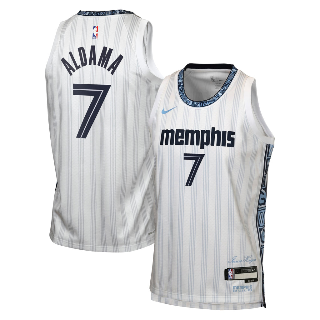 Memphis Grizzlies Nike 2025/26 City Edition Swingman Jersey - Gray - Santi Aldama - Youth NBA Team Jersey Basketball Fan Apparel