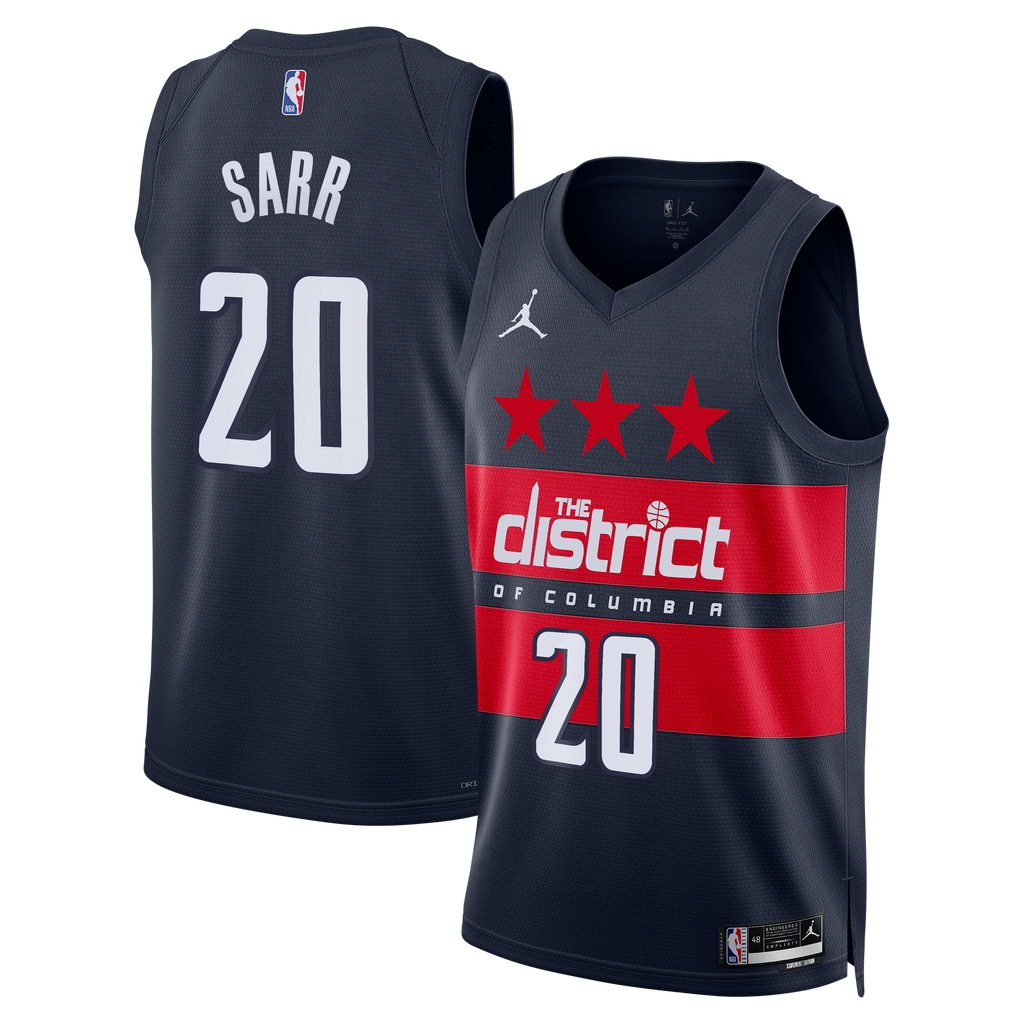 Washington Wizards Jordan Brand Statement Edition Swingman Jersey - Navy - Alex Sarr - Men's NBA Team Jersey Basketball Fan Apparel