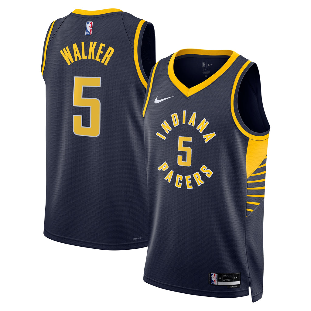 Indiana Pacers Nike Icon Edition Swingman Jersey - Navy - Jarace Walker - Unisex NBA Team Jersey Basketball Fan Apparel