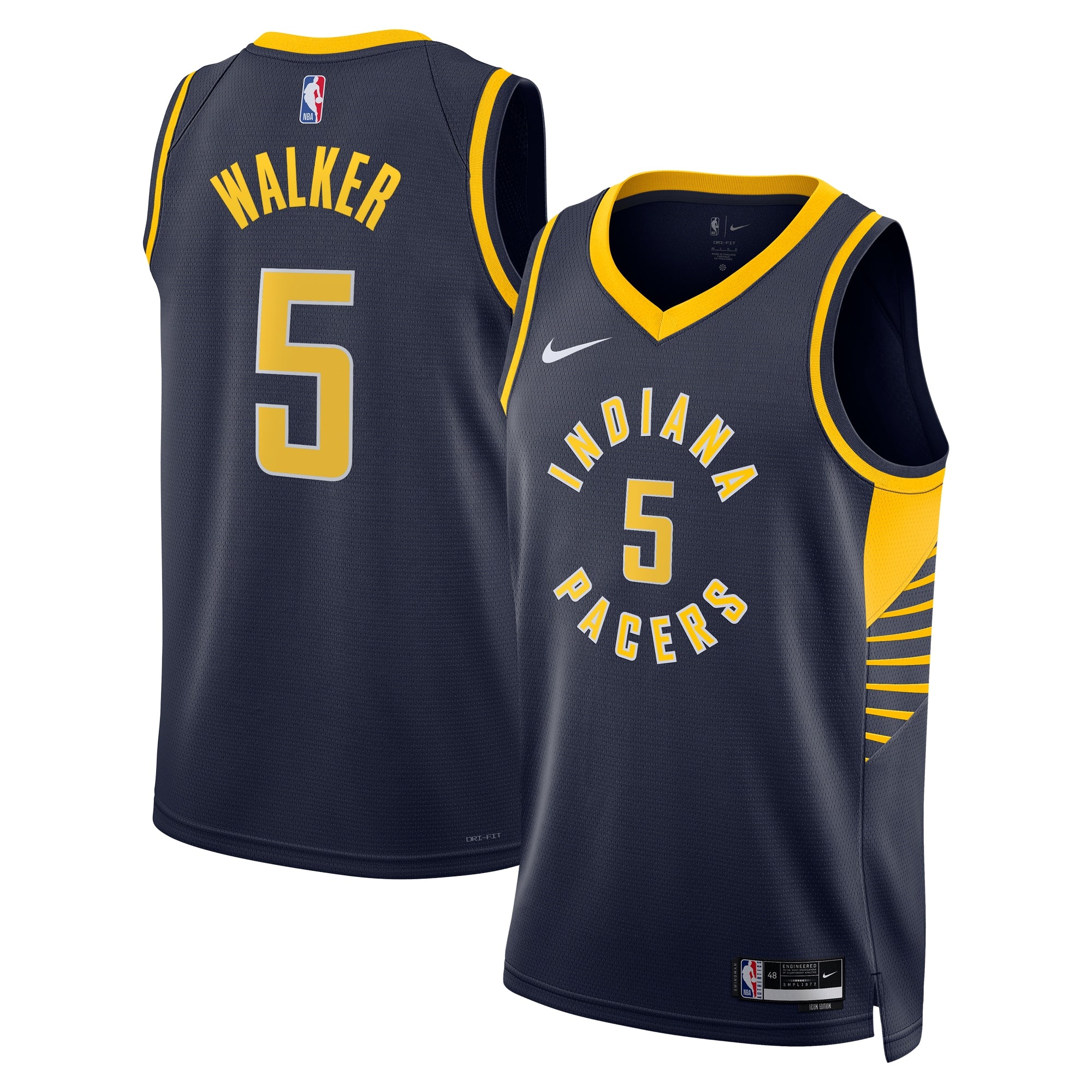 Indiana Pacers Nike Icon Edition Swingman Jersey - Navy - Jarace Walker - Unisex NBA Team Jersey Basketball Fan Apparel