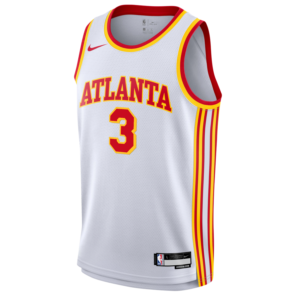 Atlanta Hawks Nike Association Edition Swingman Jersey - White - CJ McCollum - Youth NBA Team Jersey Basketball Fan Apparel
