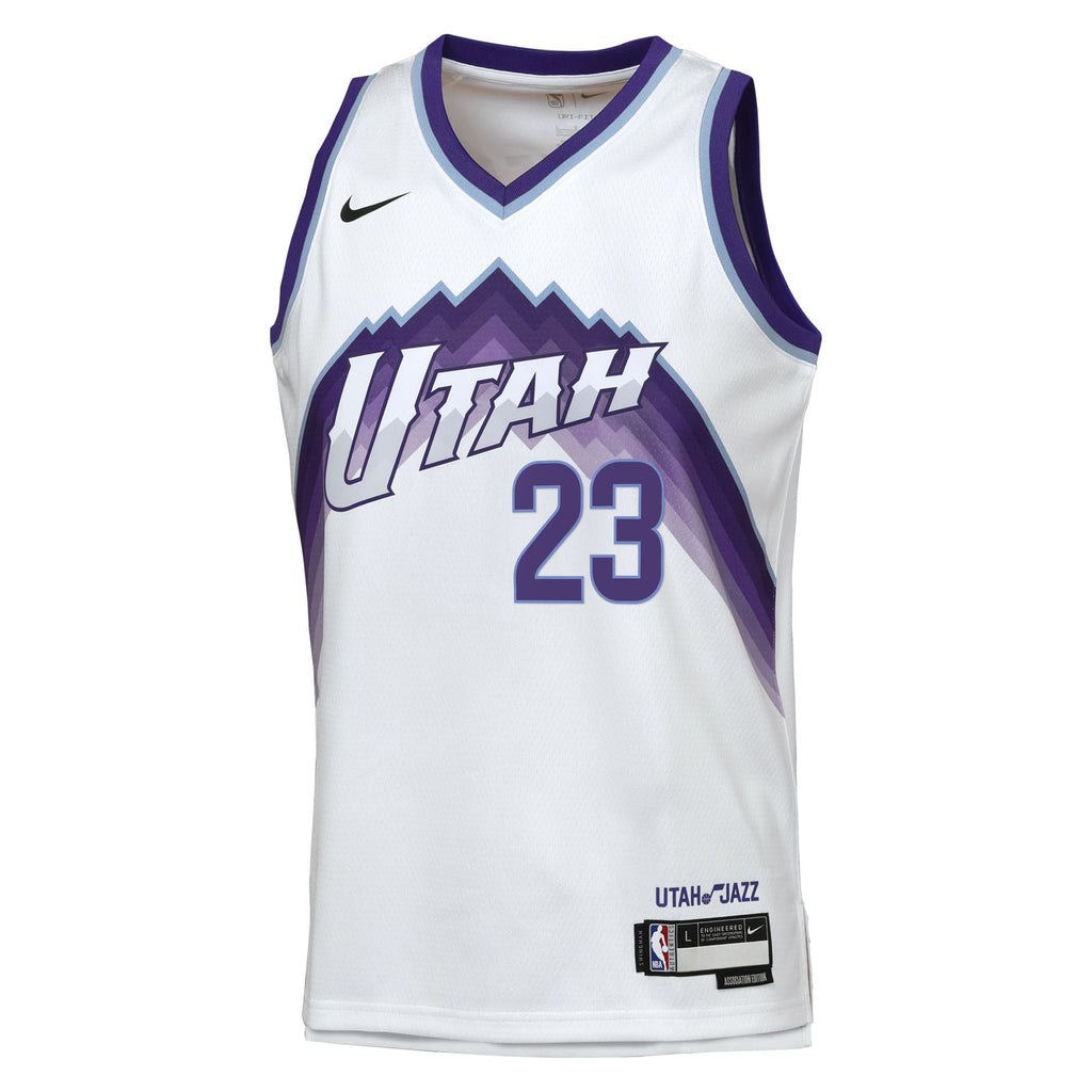 Utah Jazz Nike Replica Association Edition Swingman Jersey - White - Lauri Markkanen - Youth NBA Team Jersey Basketball Fan Apparel