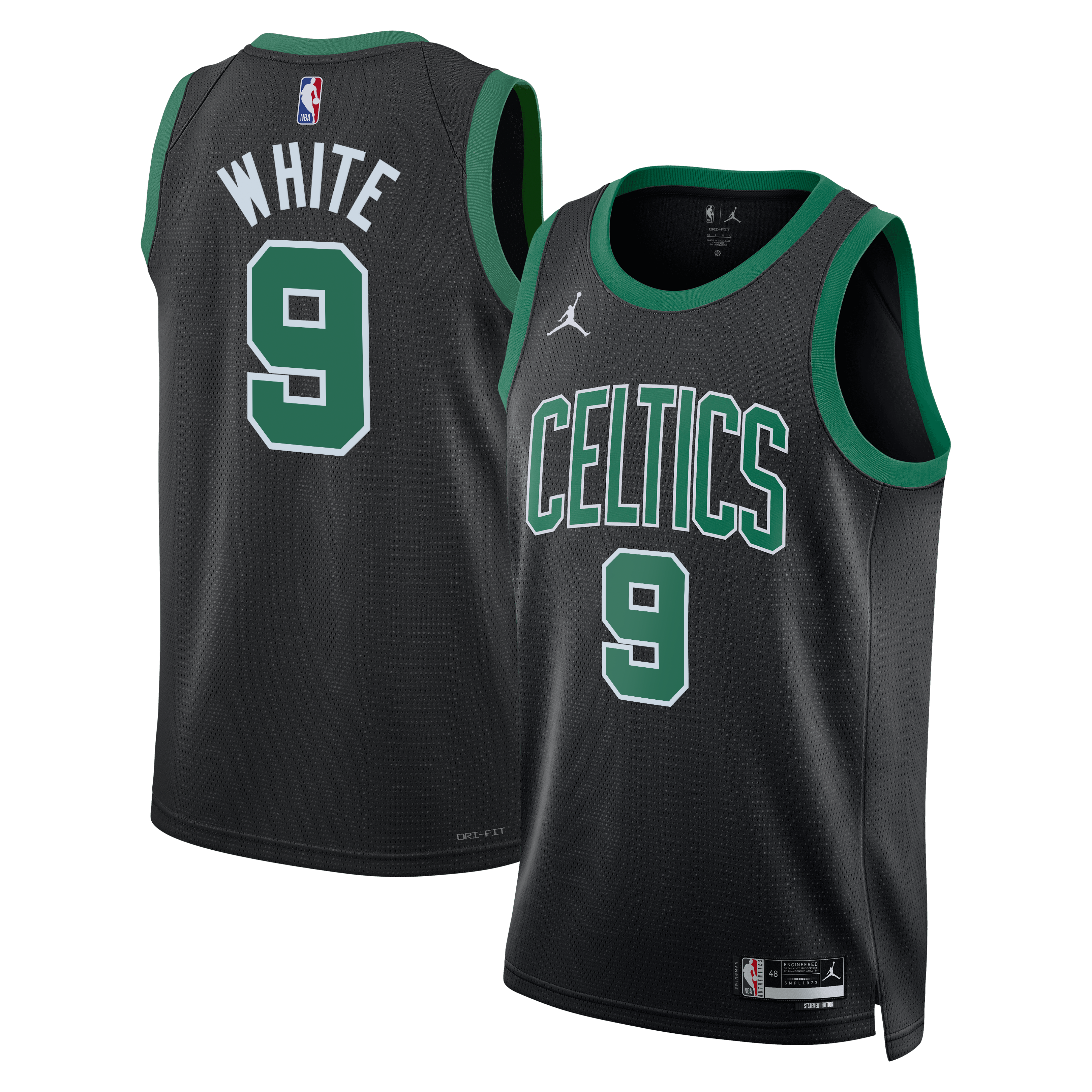 Boston Celtics Jordan Brand Statement Edition Swingman Jersey - Black - Derrick White - Unisex NBA Team Jersey Basketball Fan Apparel