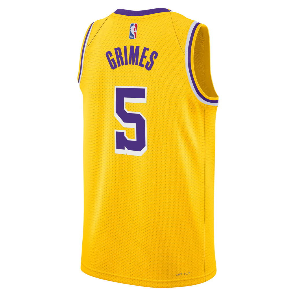 Los Angeles Lakers Nike Icon Edition Swingman Jersey - Gold - Quentin Grimes - Unisex NBA Team Jersey Basketball Fan Apparel