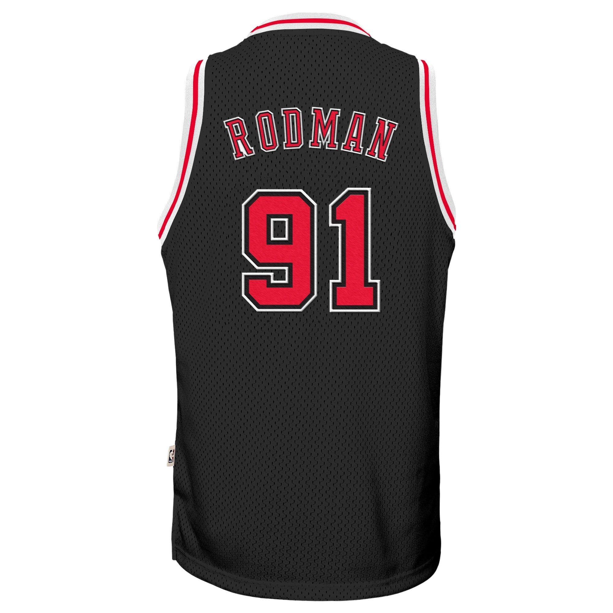 Chicago Bulls Dennis Rodman 1997-98 Hardwood Classics Alernate Swingman Jersey - Black - Youth NBA Team Jersey Basketball Fan Apparel
