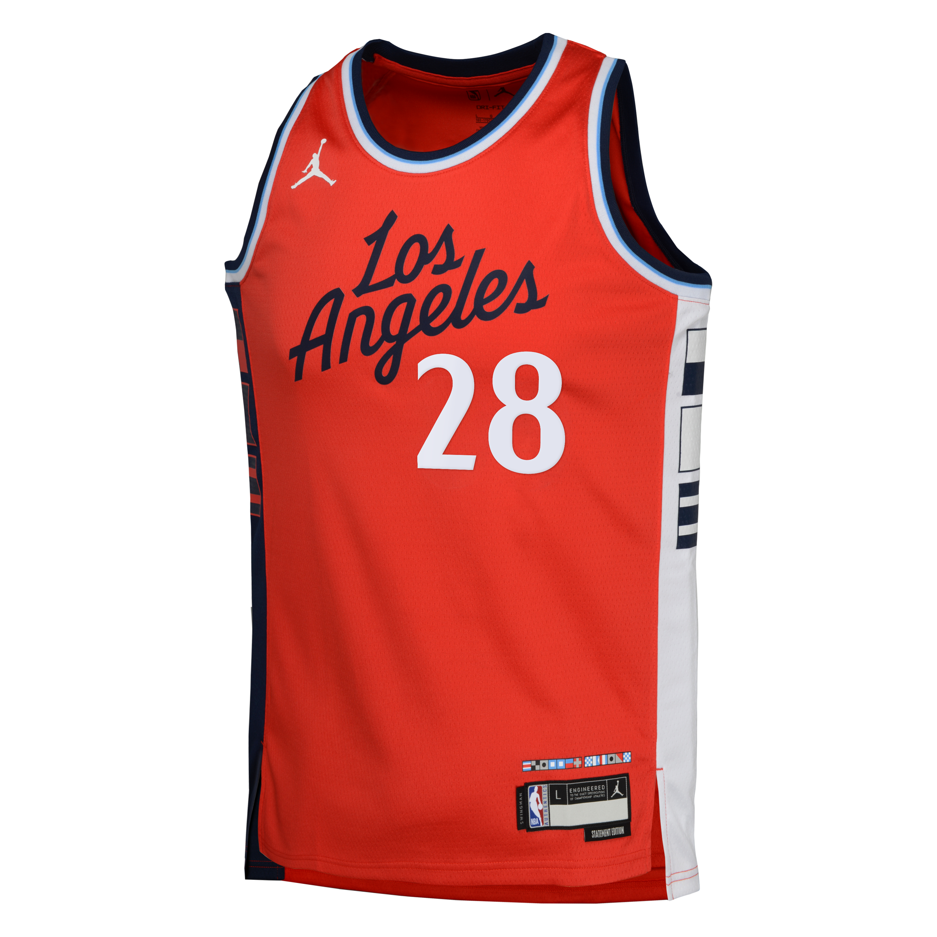 LA Clippers Jordan Brand Statement Edition Swingman Jersey - Red - Rui Hachimura - Youth NBA Team Jersey Basketball Fan Apparel