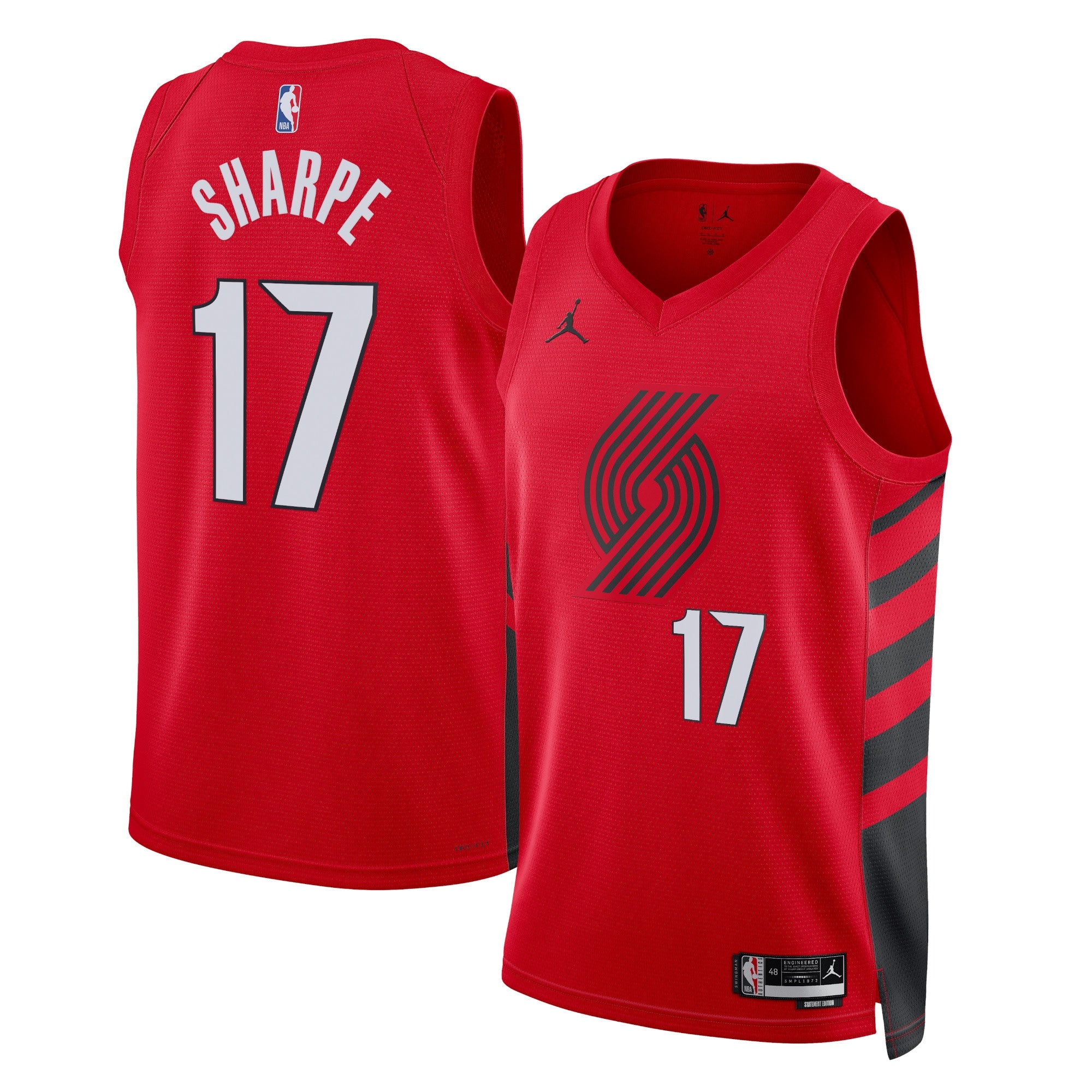 Portland Trail Blazers Jordan Statement Edition Swingman Jersey - Red - Shaedon Sharpe - Unisex NBA Team Jersey Basketball Fan Apparel
