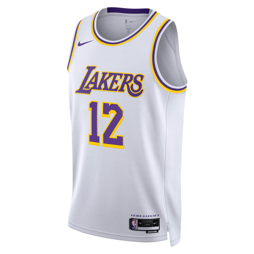 Los Angeles Lakers Nike Association Edition Swingman Jersey - White - Jake LaRavia - Unisex NBA Team Jersey Basketball Fan Apparel