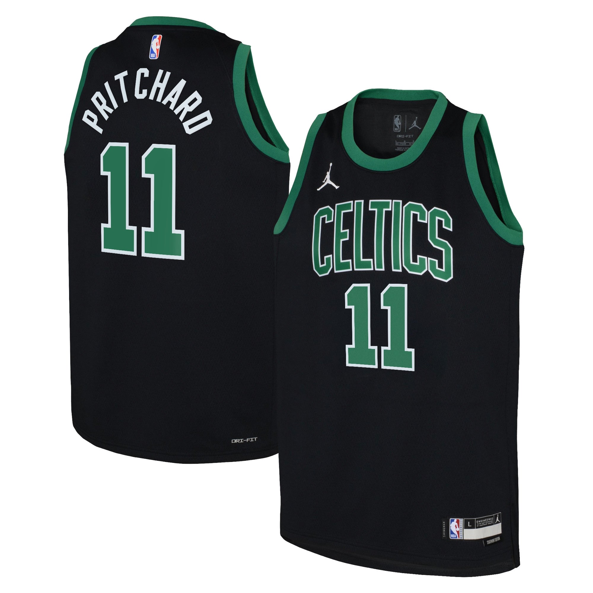 Boston Celtics Jordan Brand Statement Edition Swingman Jersey 22 - Black - Payton Pritchard - Youth NBA Team Jersey Basketball Fan Apparel