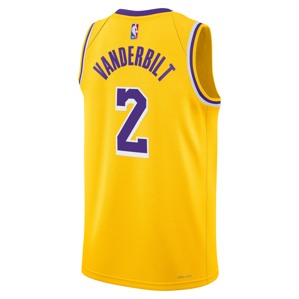 Los Angeles Lakers Nike Icon Edition Swingman Jersey - Gold - Jarred Vanderbilt - Unisex NBA Team Jersey Basketball Fan Apparel