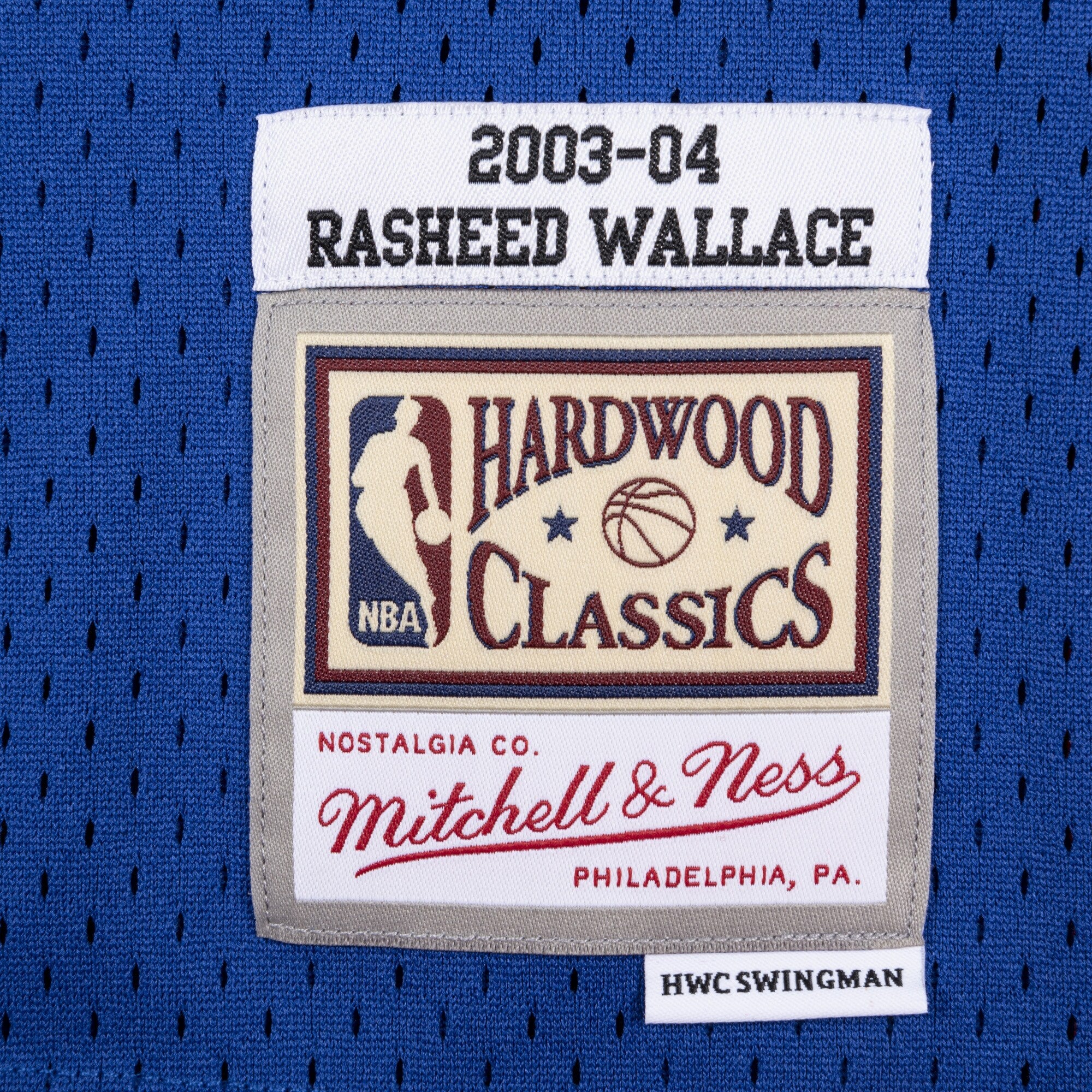 Detroit Pistons Mitchell & Ness Rasheed Wallace 2003 Swingman Authentic Jersey - Royal Blue NBA Team Jersey Basketball Fan Apparel