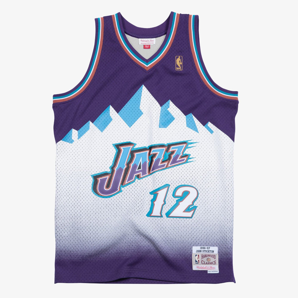 Utah Jazz Mitchell & Ness Swingman Jersey Road John Stockton 1996-97 NBA Team Jersey Basketball Fan Apparel