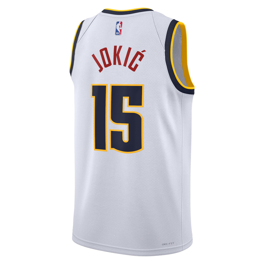 Denver Nuggets Nike Association Edition Swingman Jersey - White - Nikola Jokić - Unisex NBA Team Jersey Basketball Fan Apparel