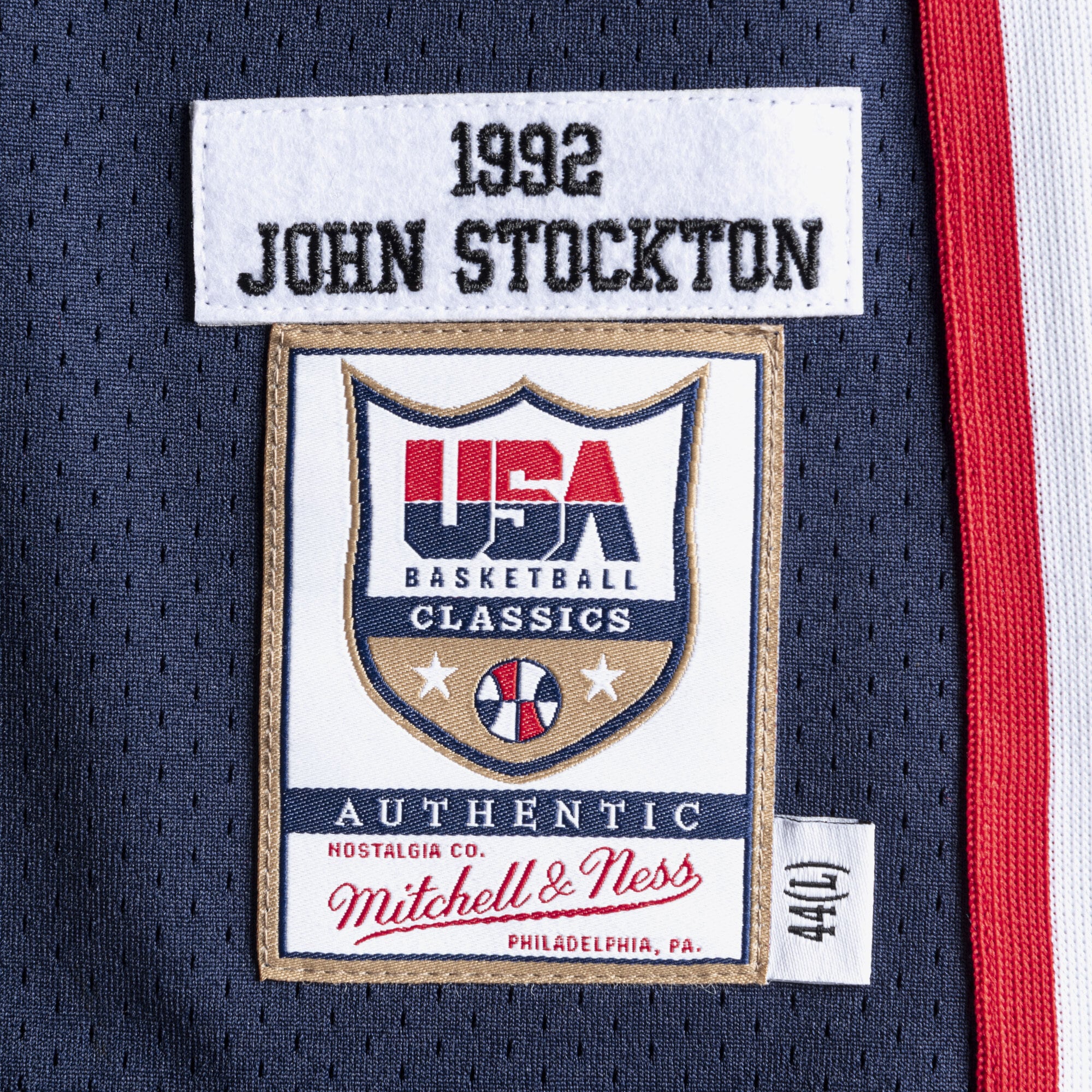 USA Basketball Mitchell & Ness Authentic Jersey John Stockton 1992 NBA Team Jersey Basketball Fan Apparel