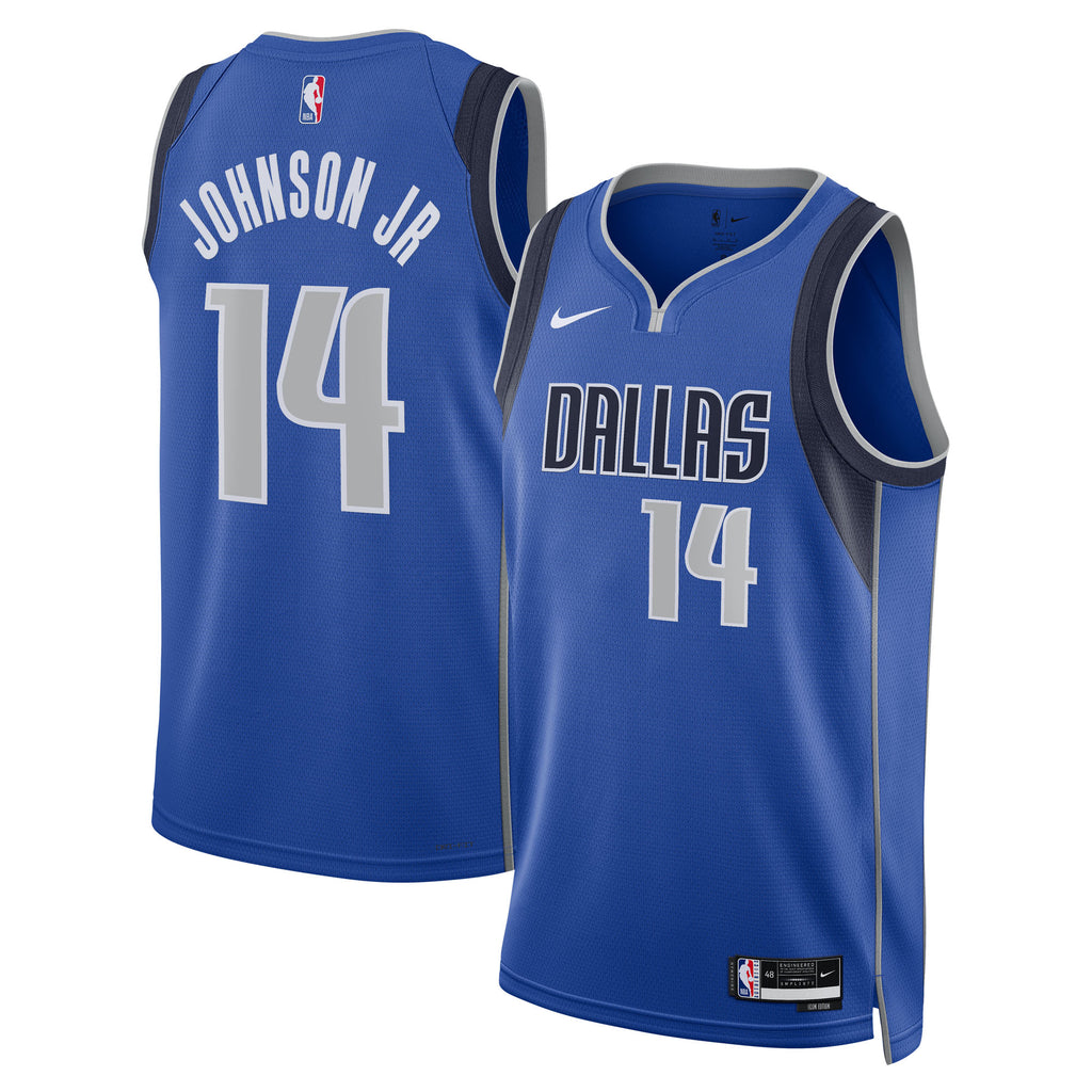 Dallas Mavericks Nike Icon Swingman Jersey - Blue - Morez Johnson Jr. - Unisex NBA Team Jersey Basketball Fan Apparel