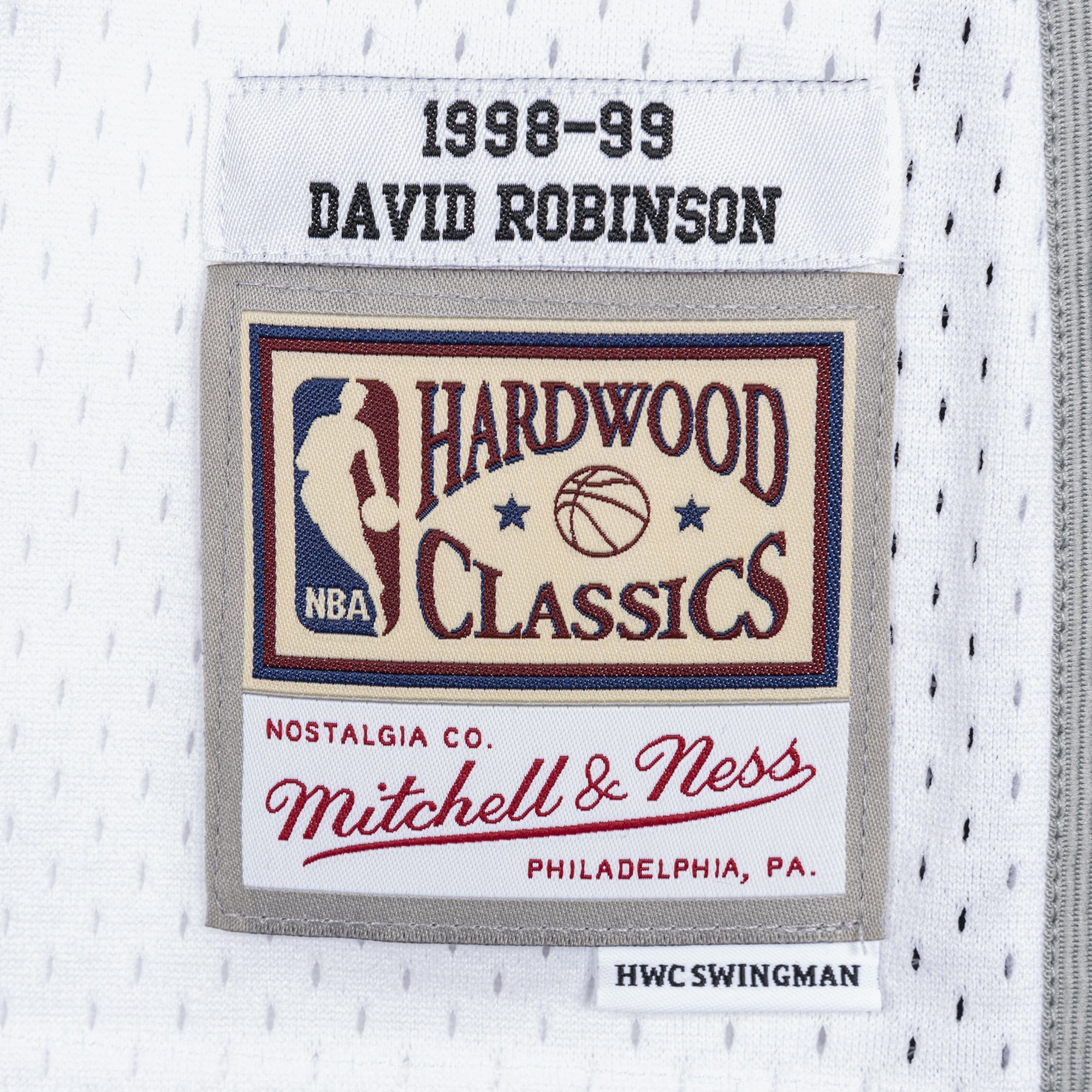 San Antonio Spurs Mitchell & Ness David Robinson 1998 Swingman Authentic Jersey - White NBA Team Jersey Basketball Fan Apparel