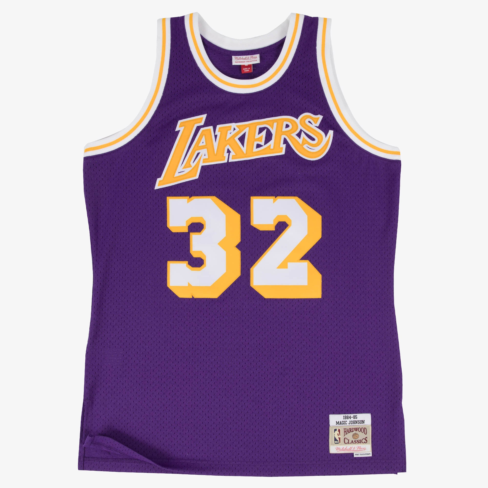 Los Angeles Lakers Mitchell & Ness Swingman Jersey Road Magic Johnson 1984-85 NBA Team Jersey Basketball Fan Apparel