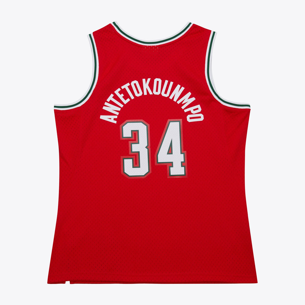 Milwaukee Bucks Mitchell & Ness Giannis Antetokounmpo 2014 Dark Alternate Authentic Jersey - Red NBA Team Jersey Basketball Fan Apparel
