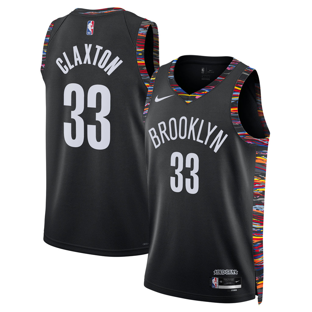 Brooklyn Nets Nike 2025/26 City Edition Swingman Jersey - Black - Nic Claxton - Unisex NBA Team Jersey Basketball Fan Apparel