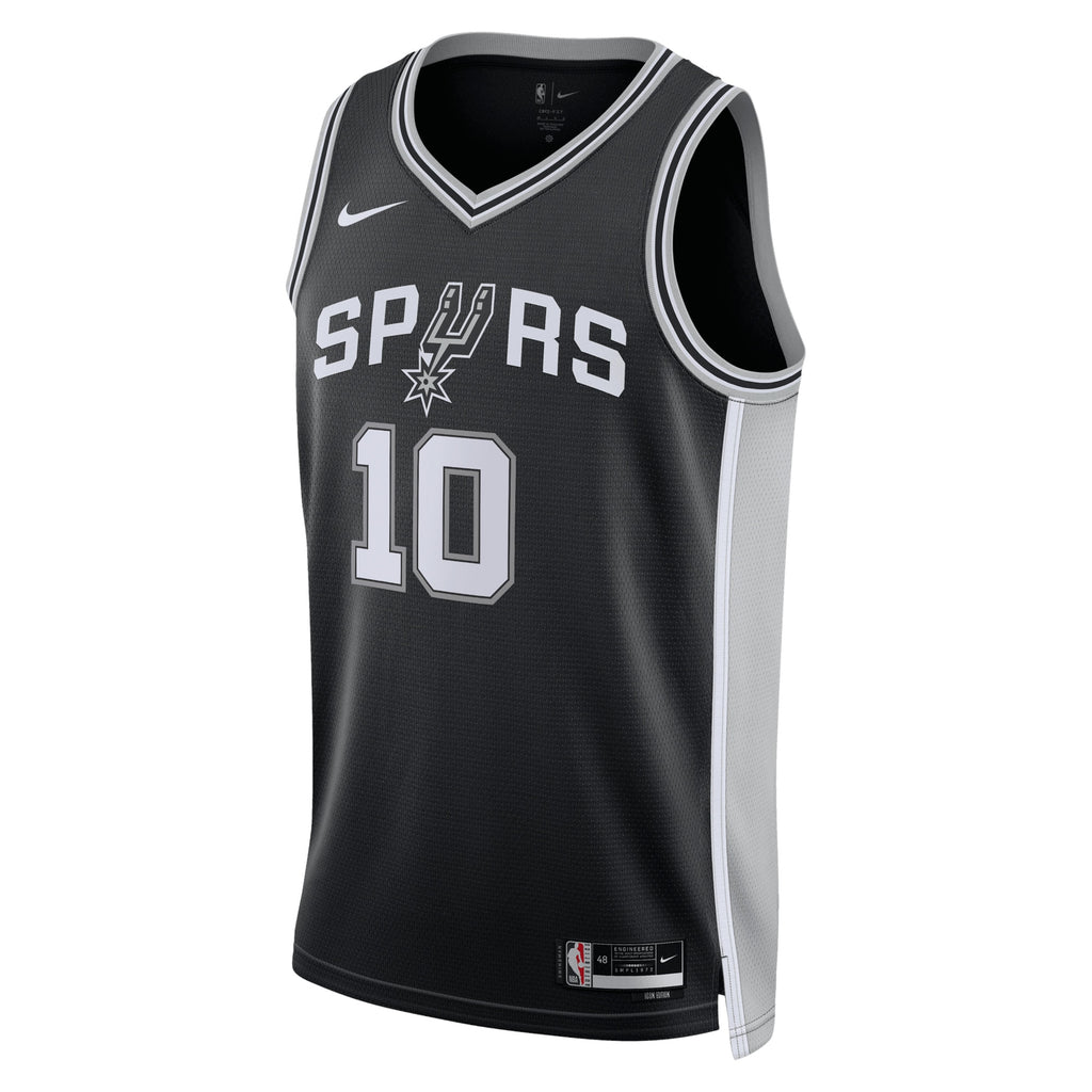 San Antonio Spurs Nike Icon Edition Swingman Jersey - Black - Jeremy Sochan - Unisex NBA Team Jersey Basketball Fan Apparel