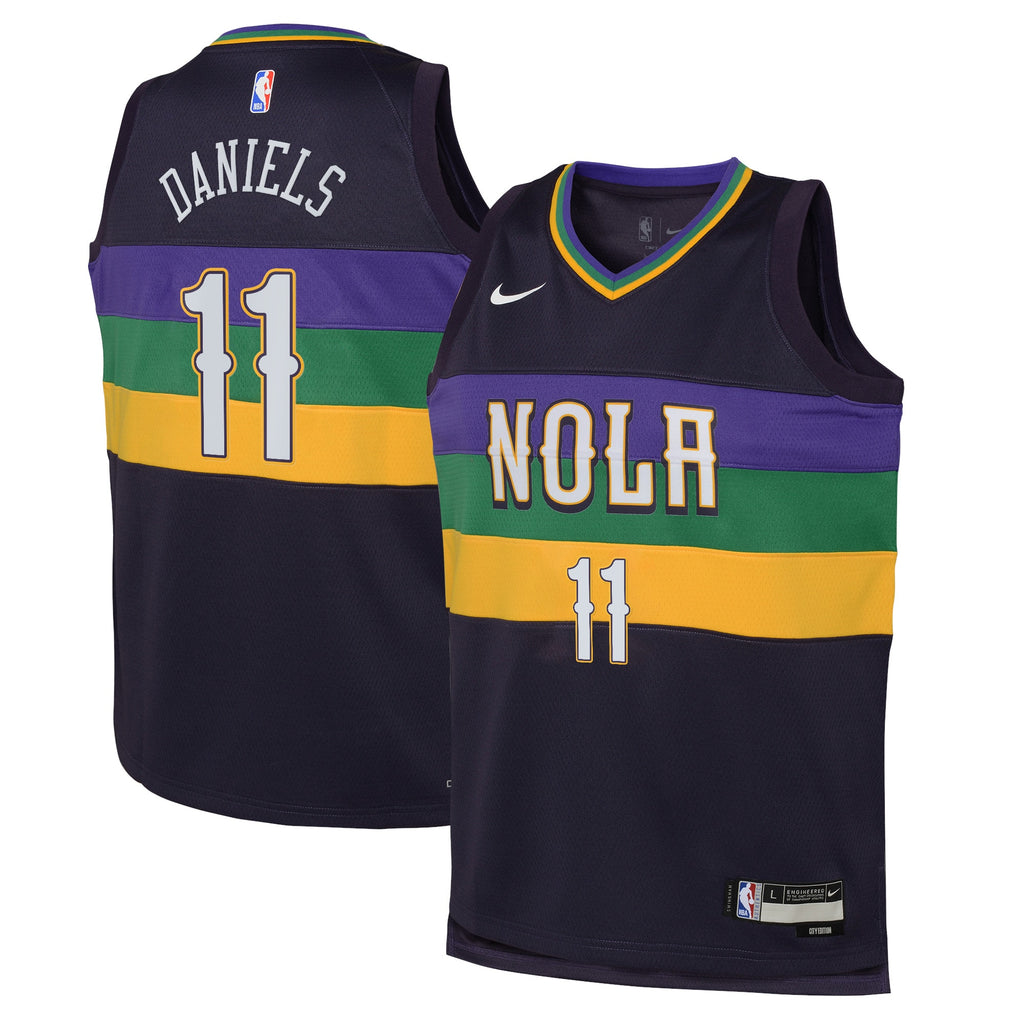New Orleans Pelicans Nike City Edition Swingman Jersey 22 - Purple - Dyson Daniels - Youth NBA Team Jersey Basketball Fan Apparel