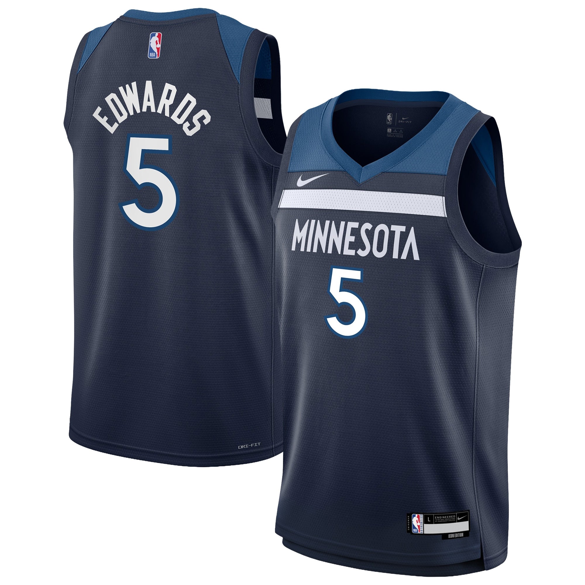 Minnesota Timberwolves Nike Icon Swingman Jersey - Anthony Edwards - Youth NBA Team Jersey Basketball Fan Apparel