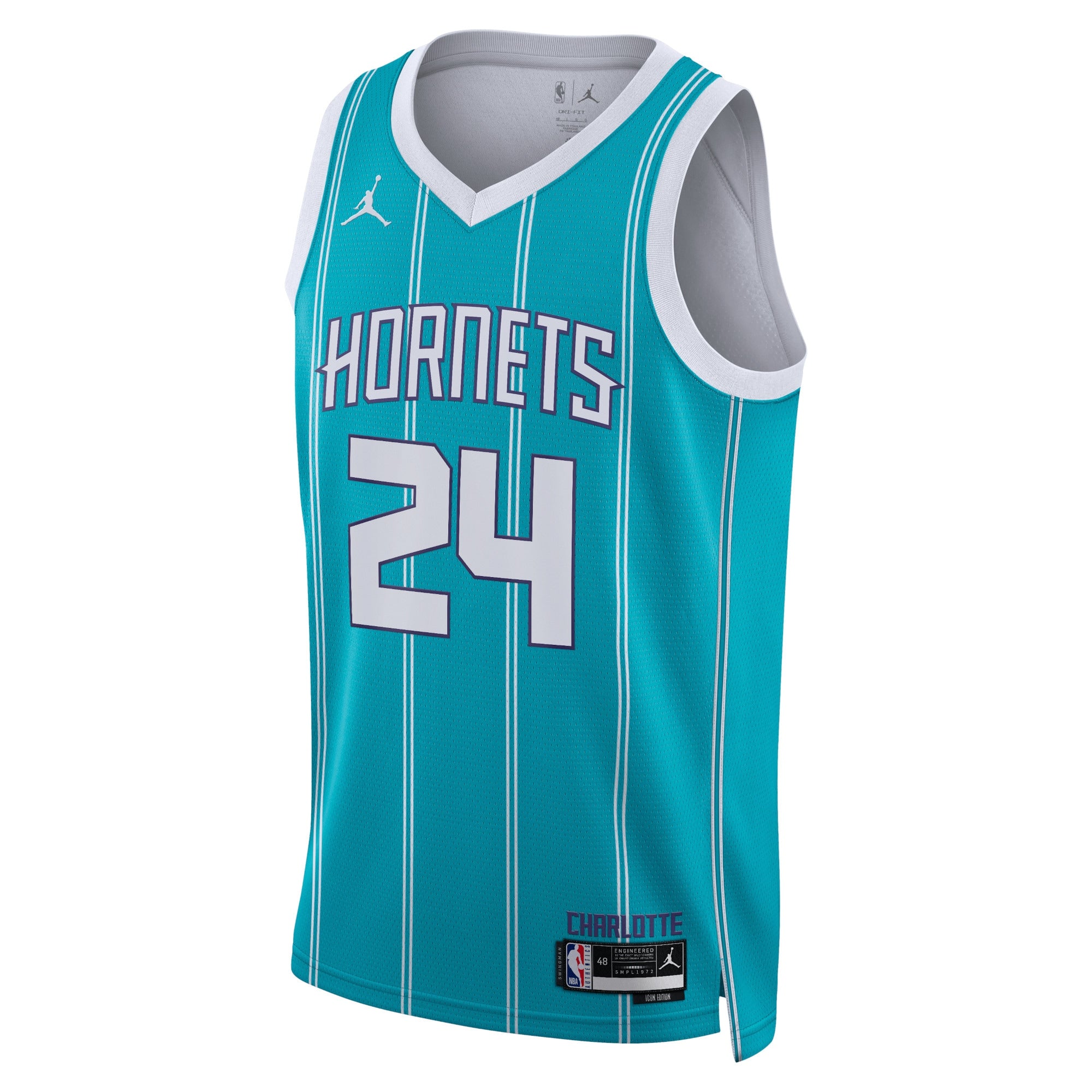 Charlotte Hornets Jordan Brand Icon Edition Swingman Jersey - Teal - Brandon Miller - Unisex NBA Team Jersey Basketball Fan Apparel