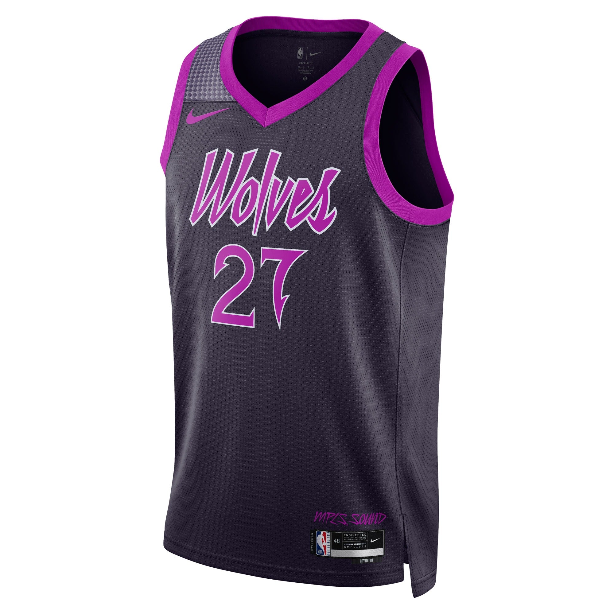 Minnesota Timberwolves Nike 2025/26 City Edition Swingman Jersey - Black - Rudy Gobert - Unisex NBA Team Jersey Basketball Fan Apparel