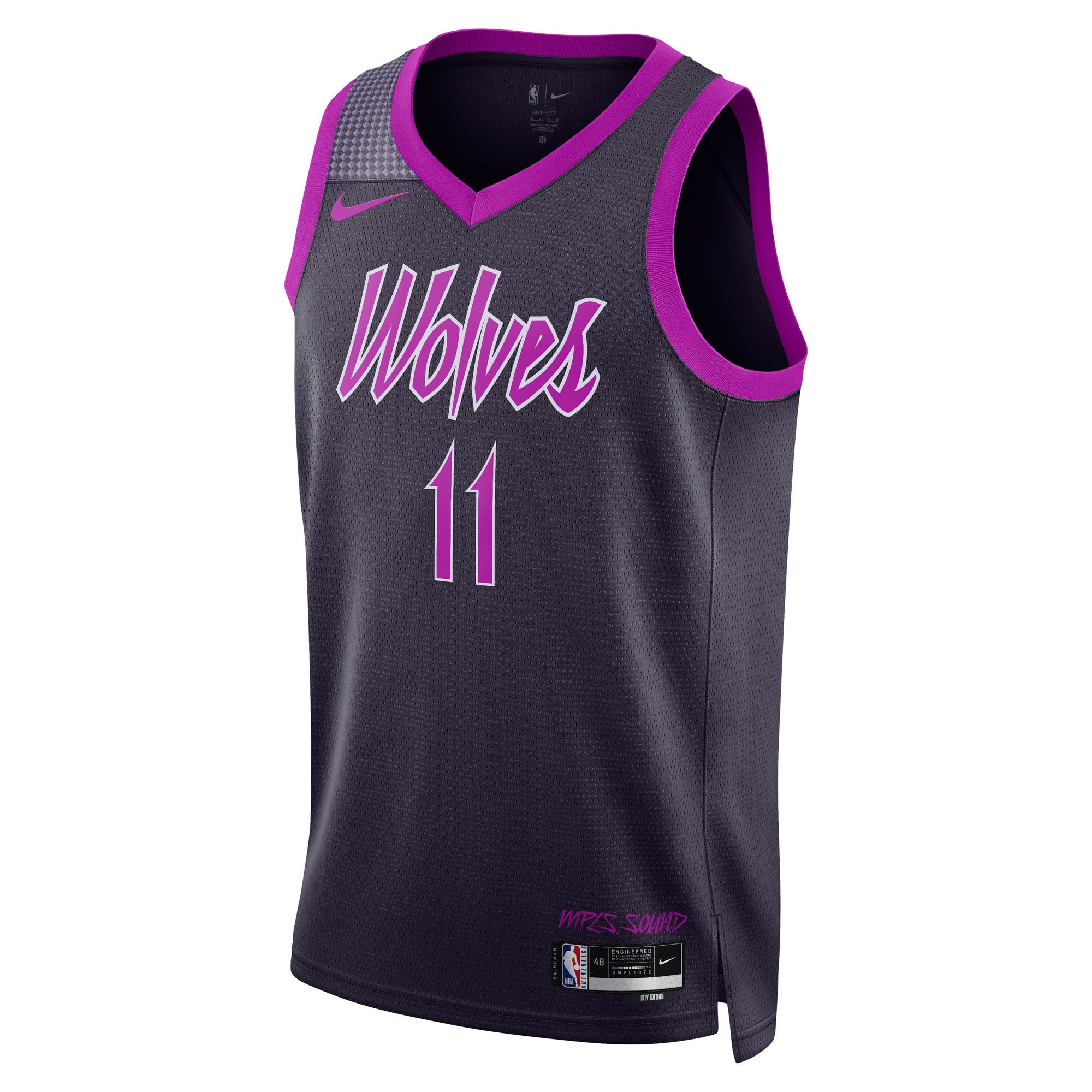 Minnesota Timberwolves Nike 2025/26 City Edition Swingman Jersey - Black - Naz Reid - Unisex NBA Team Jersey Basketball Fan Apparel