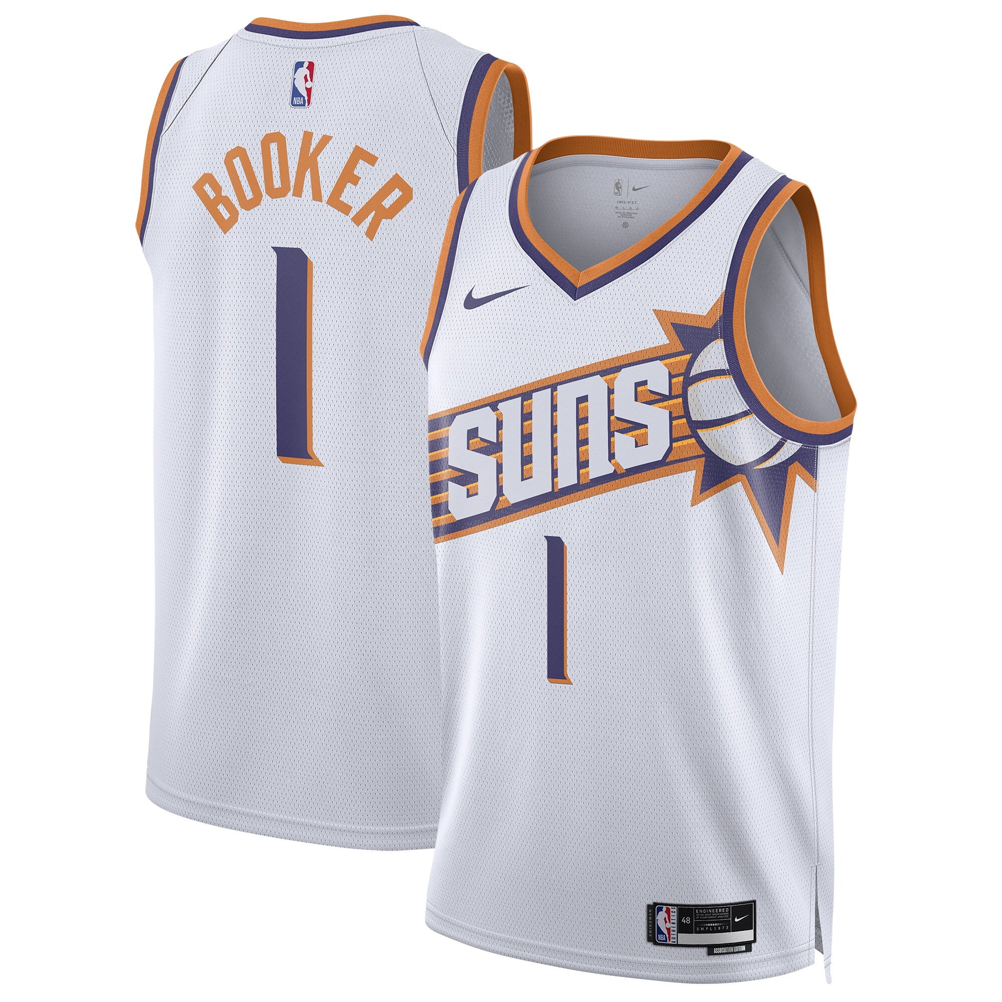 Phoenix Suns NBA Association Swingman Jersey - Devin Booker NBA Team Jersey Basketball Fan Apparel