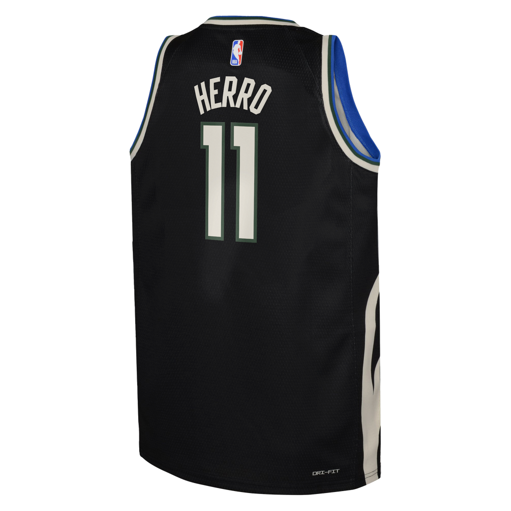 Milwaukee Bucks Jordan Brand Statement Edition Swingman Jersey - Hunter Green - Tyler Herro - Youth NBA Team Jersey Basketball Fan Apparel