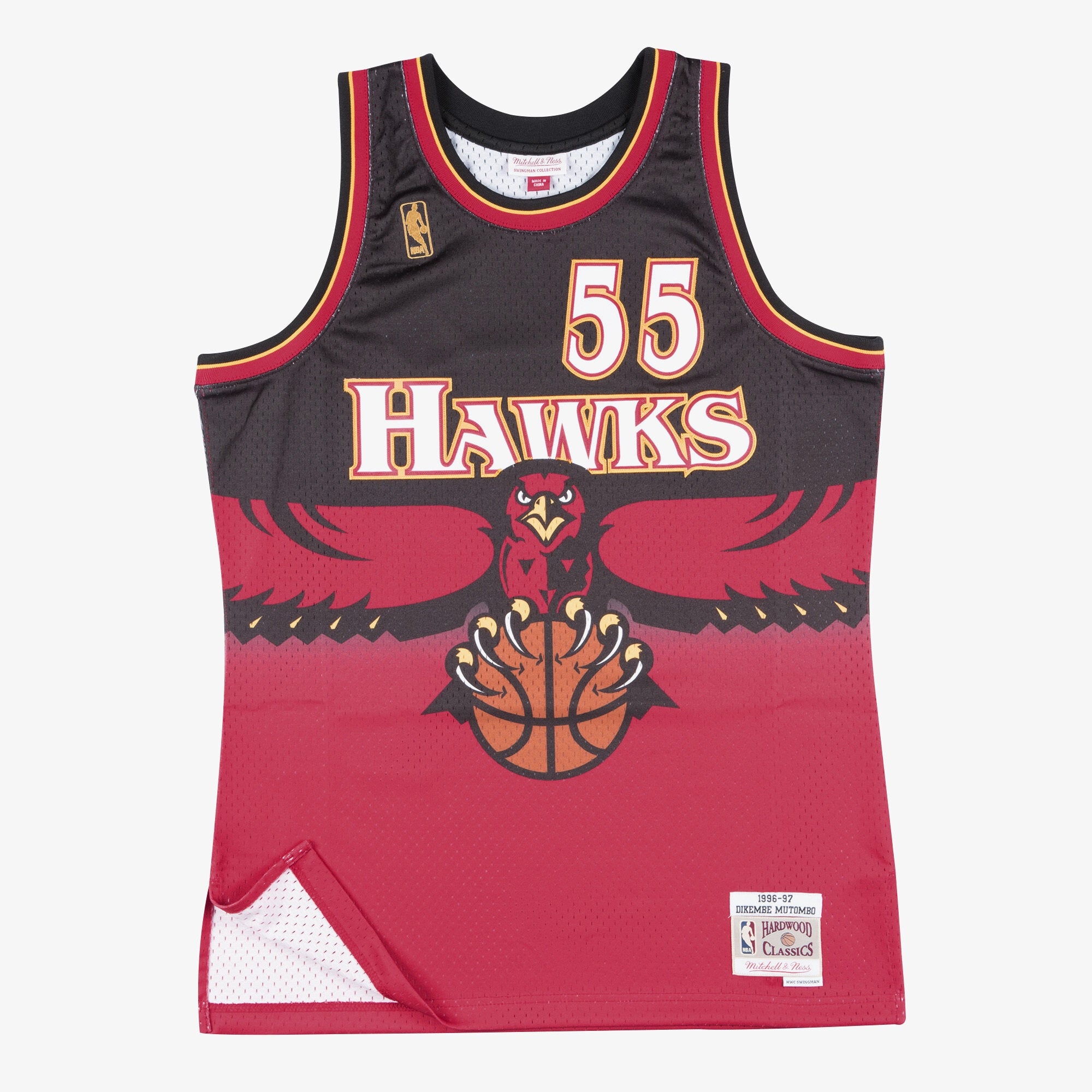 Atlanta Hawks Mitchell & Ness Swingman Jersey Dikembe Mutombo 1996-97 NBA Team Jersey Basketball Fan Apparel