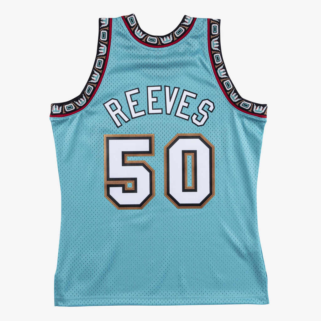 Vancouver Grizzlies Mitchell & Ness Bryant Reeves 1995 Swingman Authentic Jersey - Teal NBA Team Jersey Basketball Fan Apparel