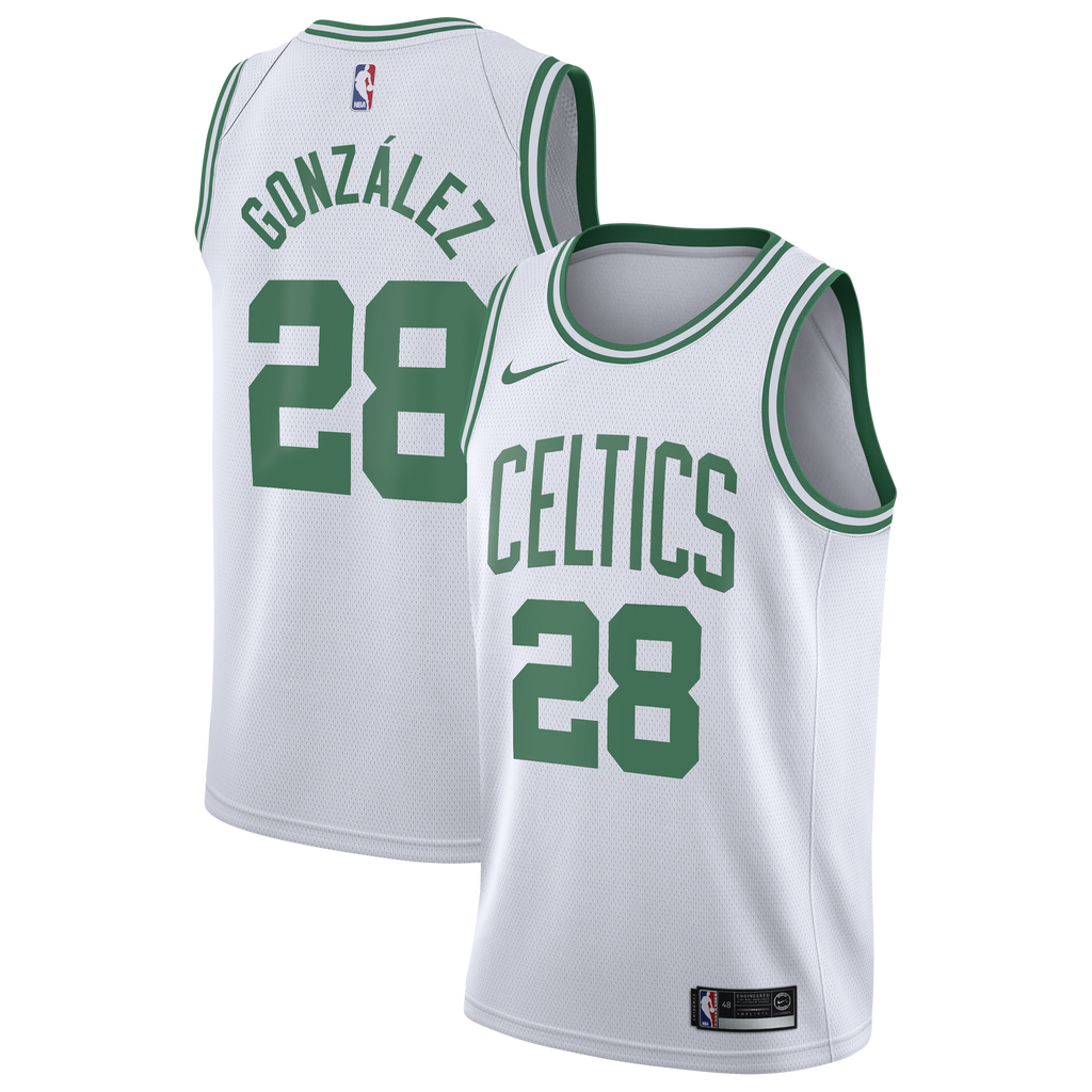 Boston Celtics Nike Association Edition Swingman Jersey - White - Hugo González - Youth NBA Team Jersey Basketball Fan Apparel