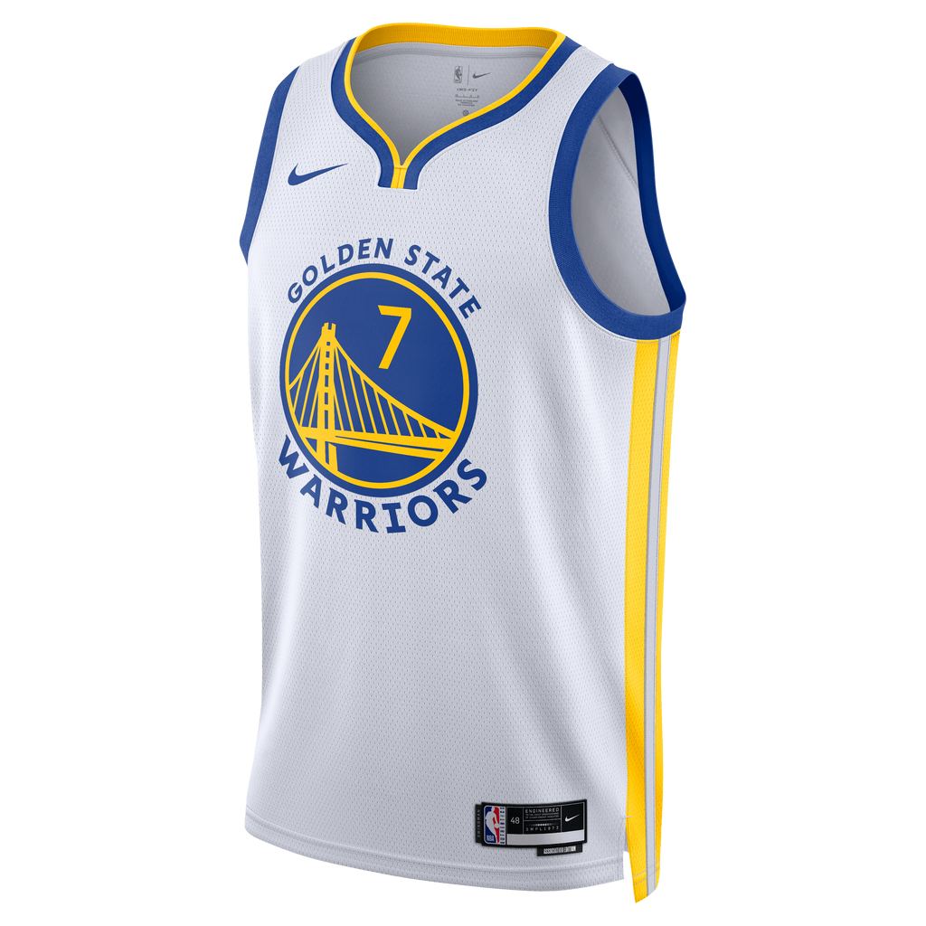 Golden State Warriors Nike Association Edition Swingman Jersey - White - Kristaps Porziņģis - Unisex NBA Team Jersey Basketball Fan Apparel