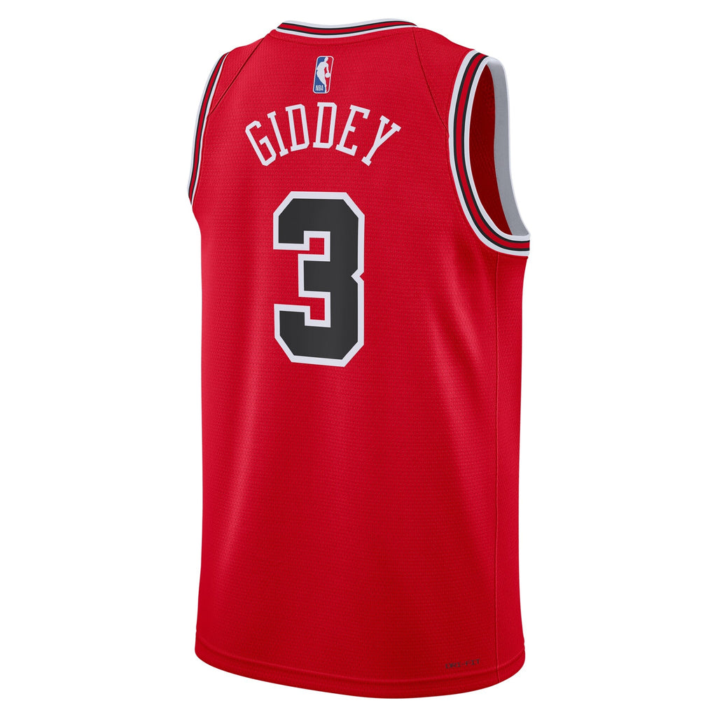 Chicago Bulls Nike Icon Swingman Jersey - Giddey 3 - Unisex NBA Team Jersey Basketball Fan Apparel