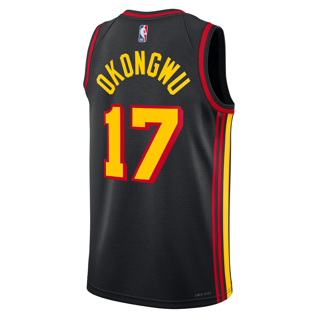 Atlanta Hawks Jordan Statement Edition Swingman Jersey - Black - Onyeka Okongwu - Unisex NBA Team Jersey Basketball Fan Apparel