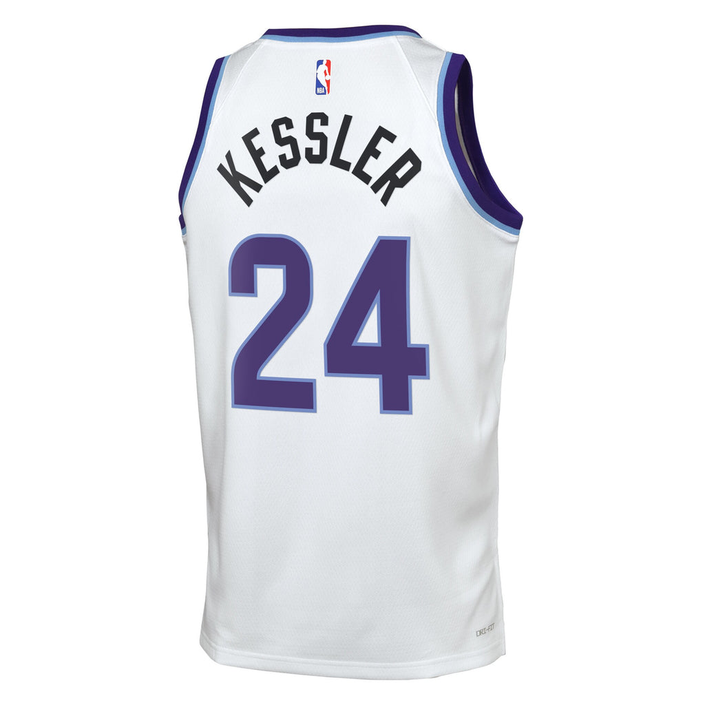 Utah Jazz Nike Replica Association Edition Swingman Jersey - White - Walker Kessler - Youth NBA Team Jersey Basketball Fan Apparel