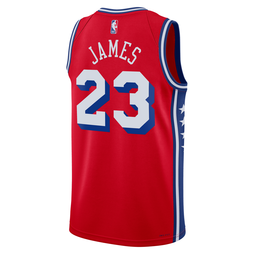 Philadelphia 76ers Jordan Brand Statement Edition Swingman Jersey - Red - LeBron James - Unisex NBA Team Jersey Basketball Fan Apparel