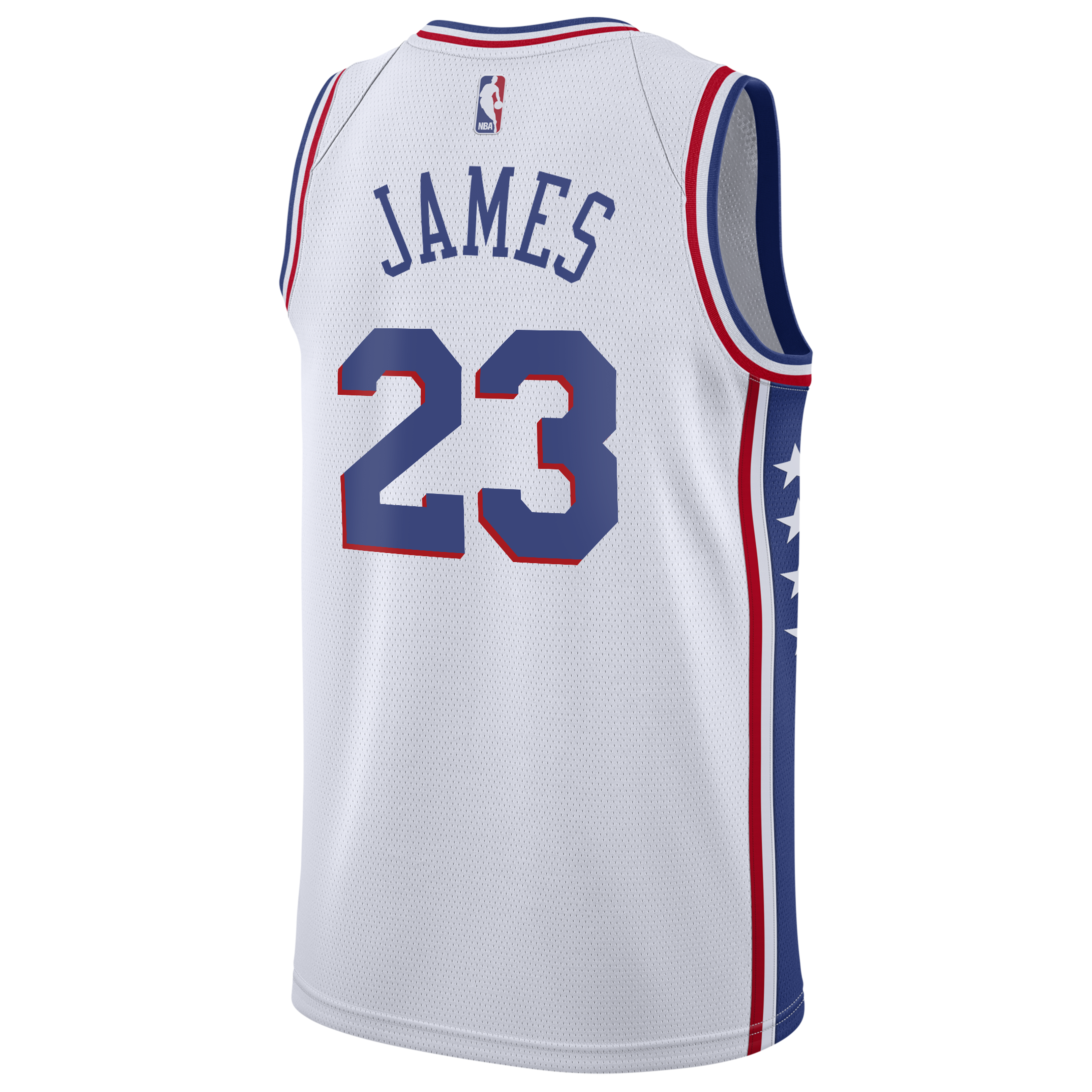 Philadelphia 76ers Nike Association Edition Swingman Jersey - White - LeBron James - Youth NBA Team Jersey Basketball Fan Apparel
