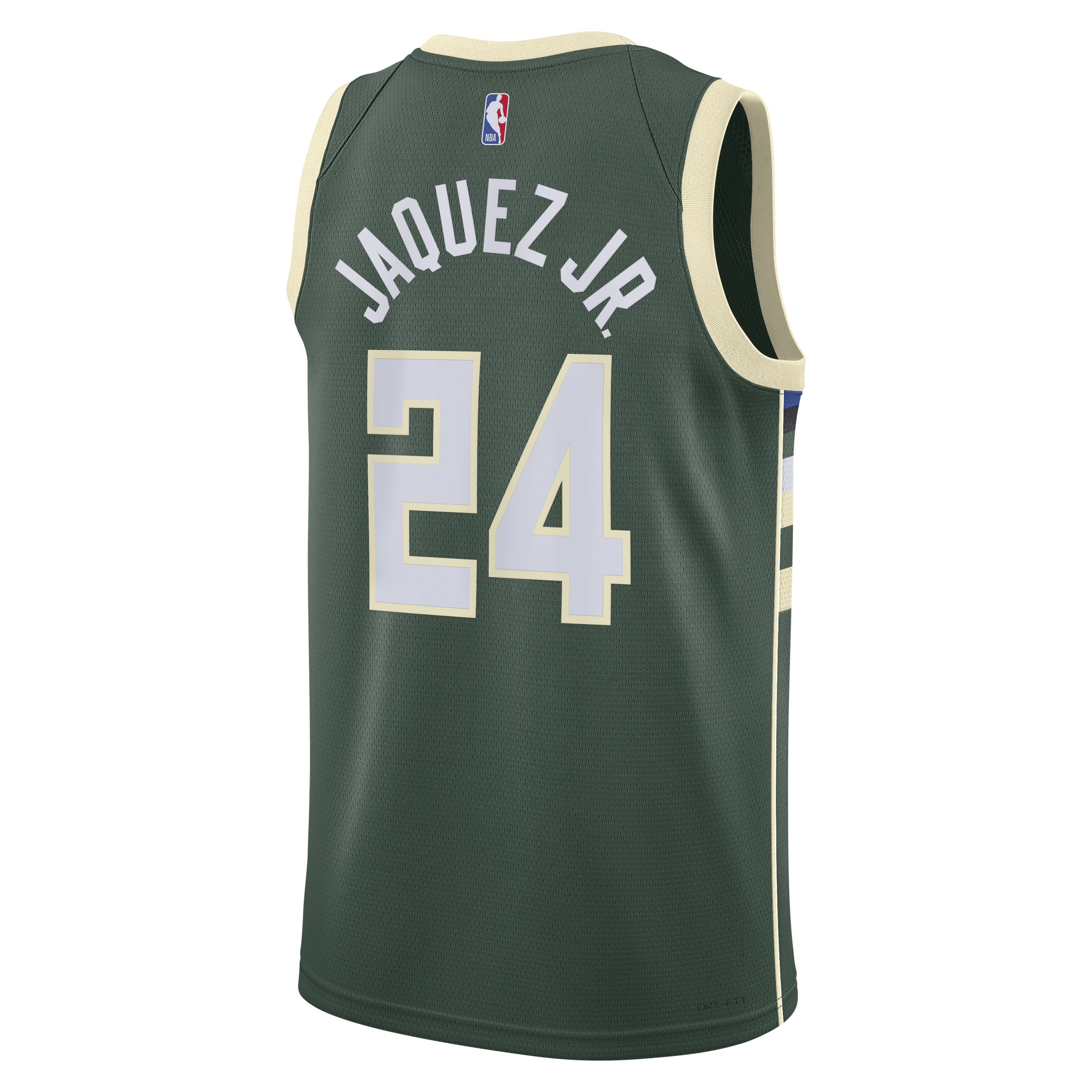 Milwaukee Bucks Nike Icon Edition Swingman Jersey - Hunter Green - Jaime Jaquez Jr. - Unisex NBA Team Jersey Basketball Fan Apparel