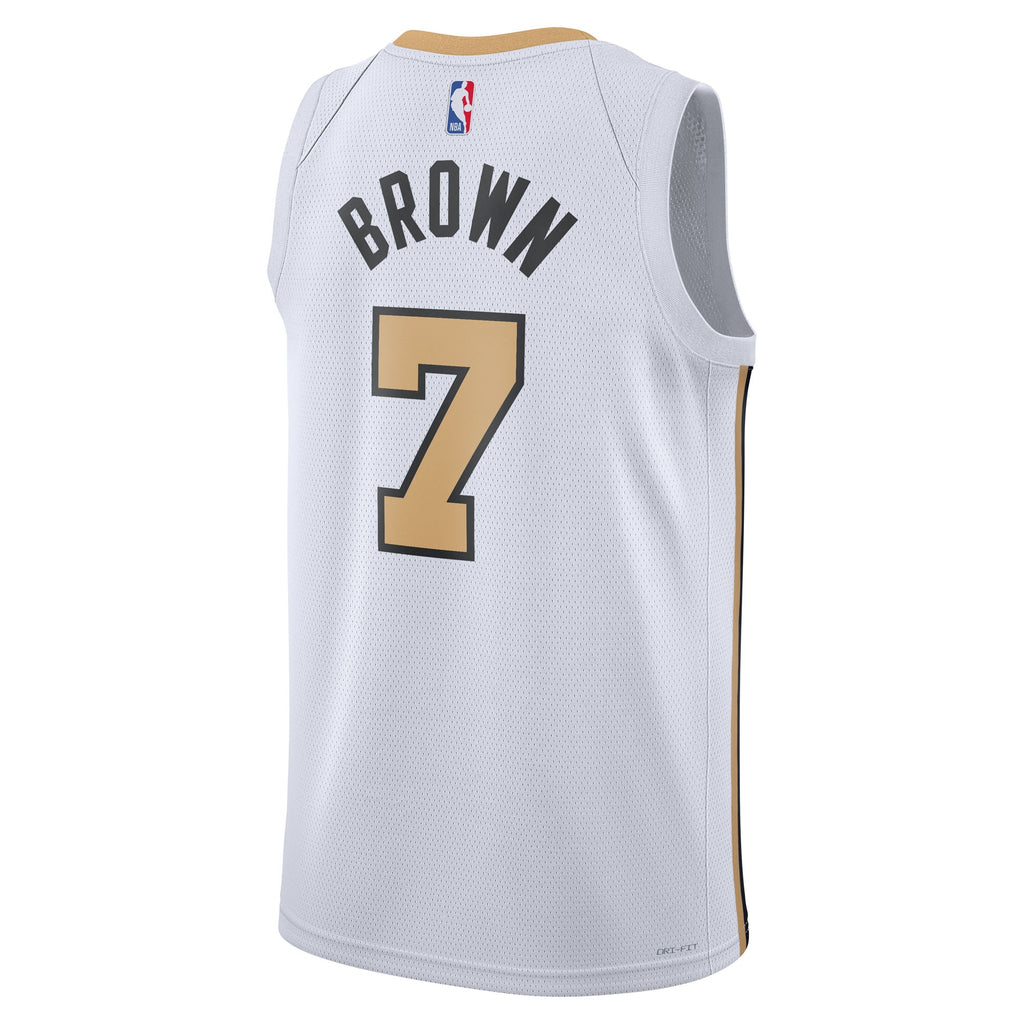 Boston Celtics Nike 2025/26 City Edition Swingman Jersey - White - Jaylen Brown - Unisex NBA Team Jersey Basketball Fan Apparel
