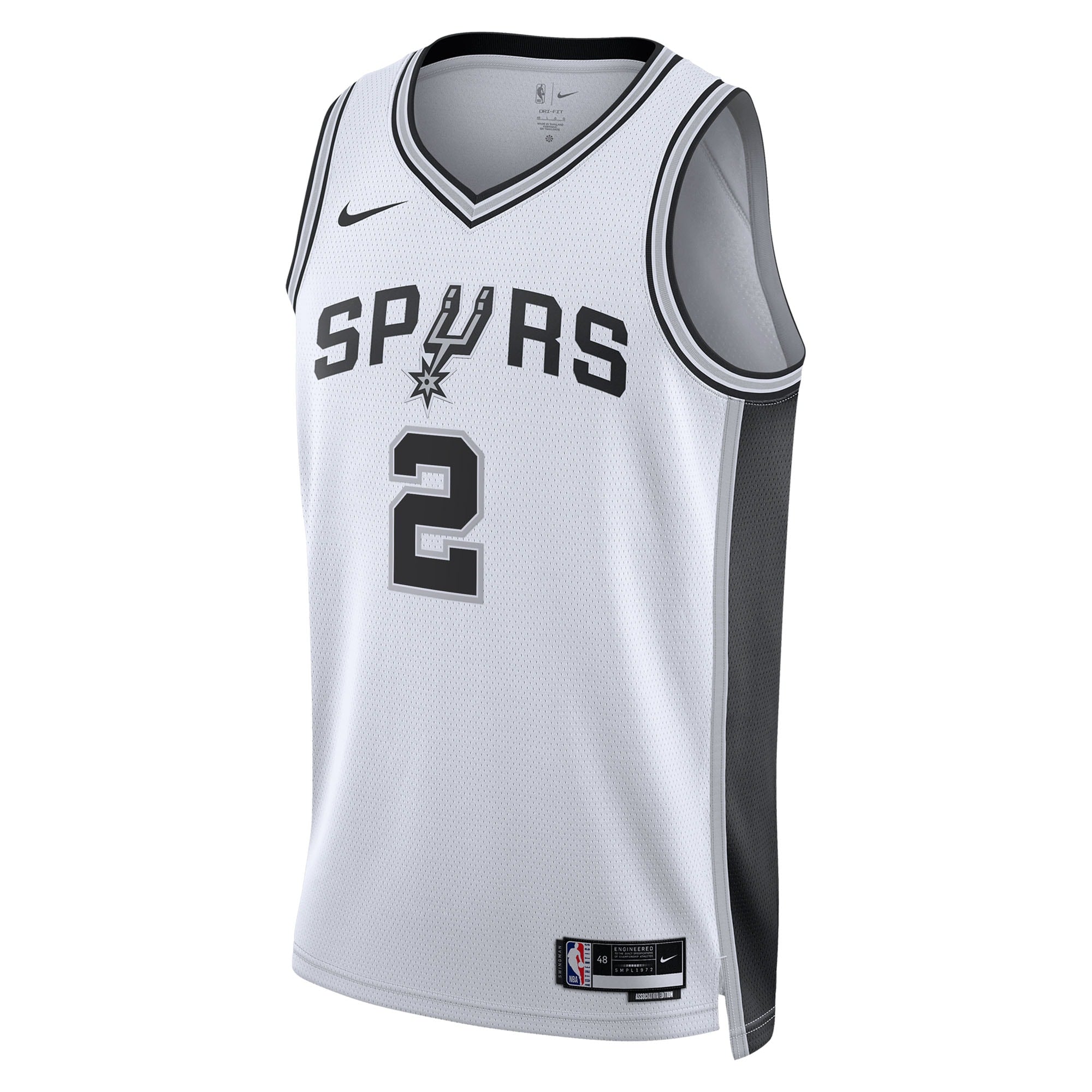 San Antonio Spurs Nike Association Edition Swingman Jersey NBA 2025 First Round Draft Pick - White - Dylan Harper - Unisex NBA Team Jersey Basketball