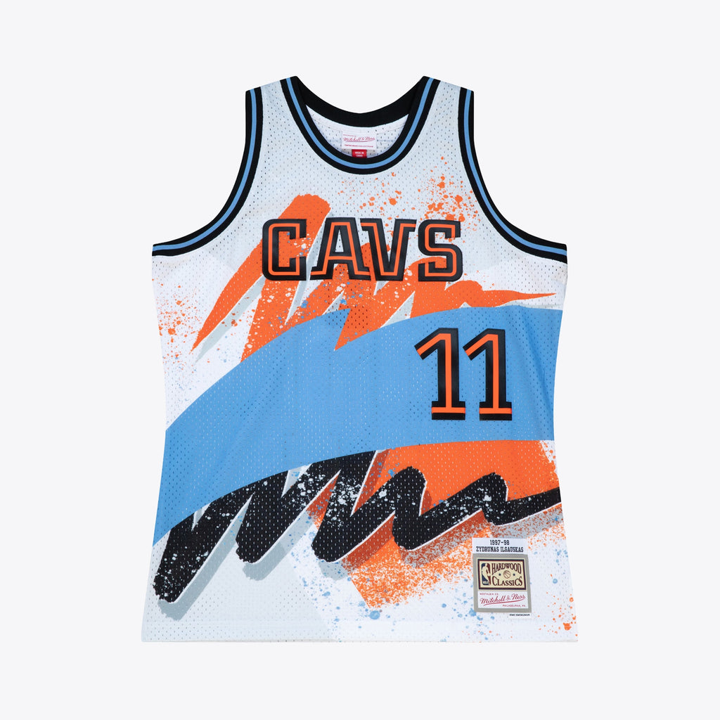 Cleveland Cavaliers Mitchell & Ness Zydrunas Ilgauskas 1997 Hyper Hoops Swingman Jersey - White NBA Team Jersey Basketball Fan Apparel