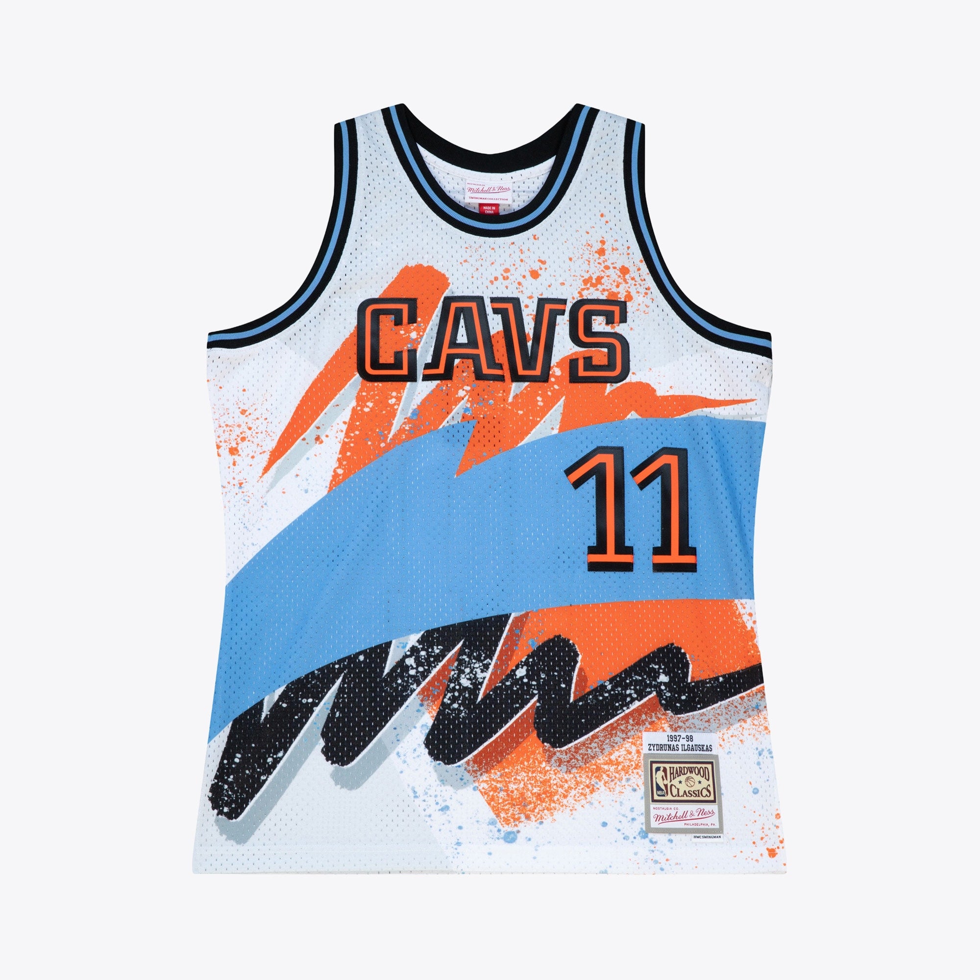 Cleveland Cavaliers Mitchell & Ness Zydrunas Ilgauskas 1997 Hyper Hoops Swingman Jersey - White NBA Team Jersey Basketball Fan Apparel