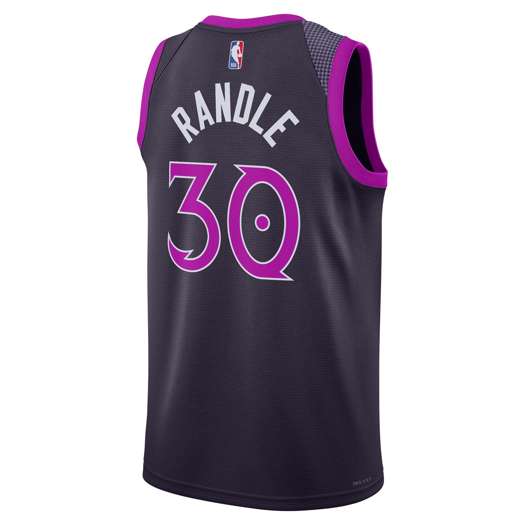 Minnesota Timberwolves Nike 2025/26 City Edition Swingman Jersey - Black - Julius Randle - Unisex NBA Team Jersey Basketball Fan Apparel