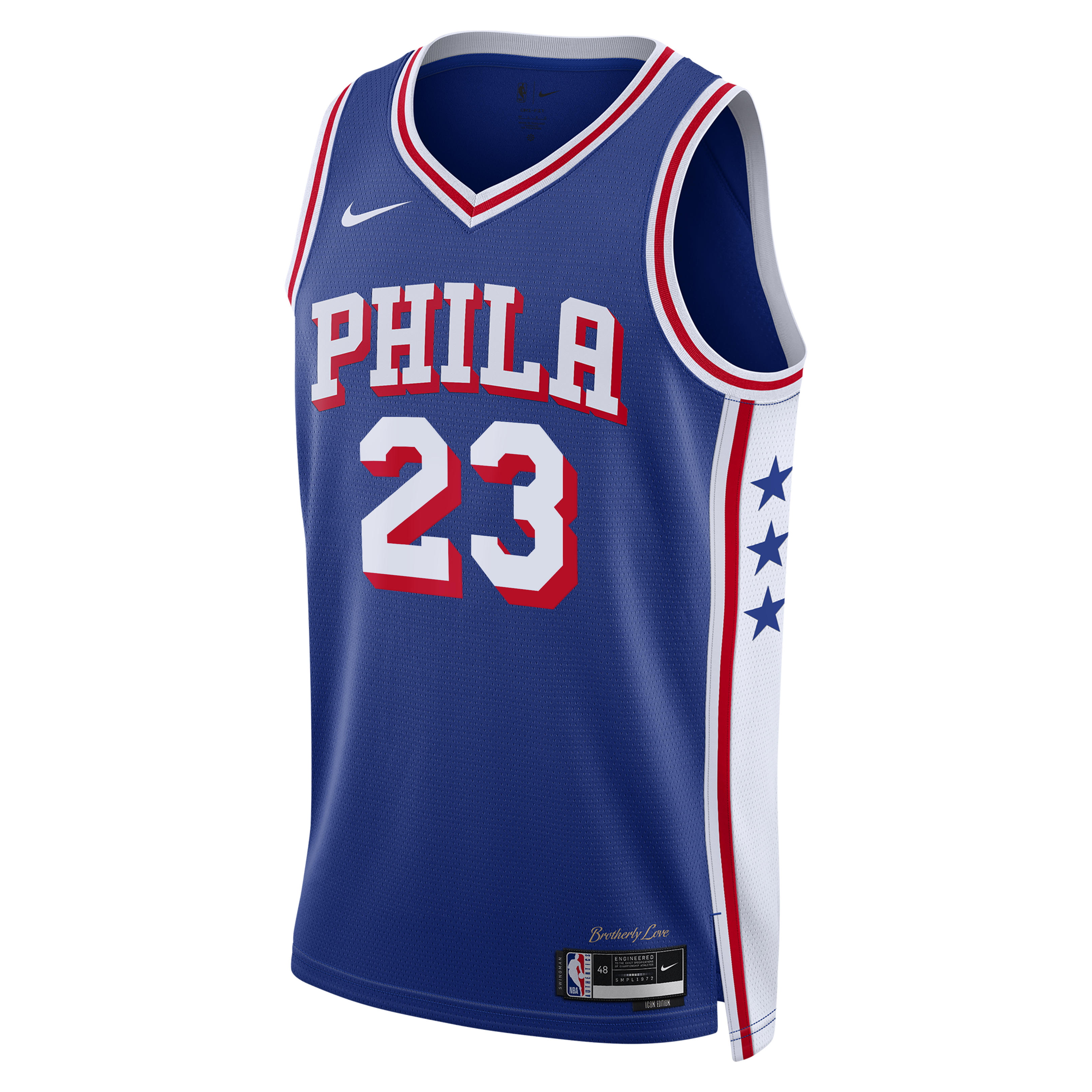 Philadelphia 76ers Nike Icon Edition Swingman Jersey - Royal - LeBron James - Unisex NBA Team Jersey Basketball Fan Apparel