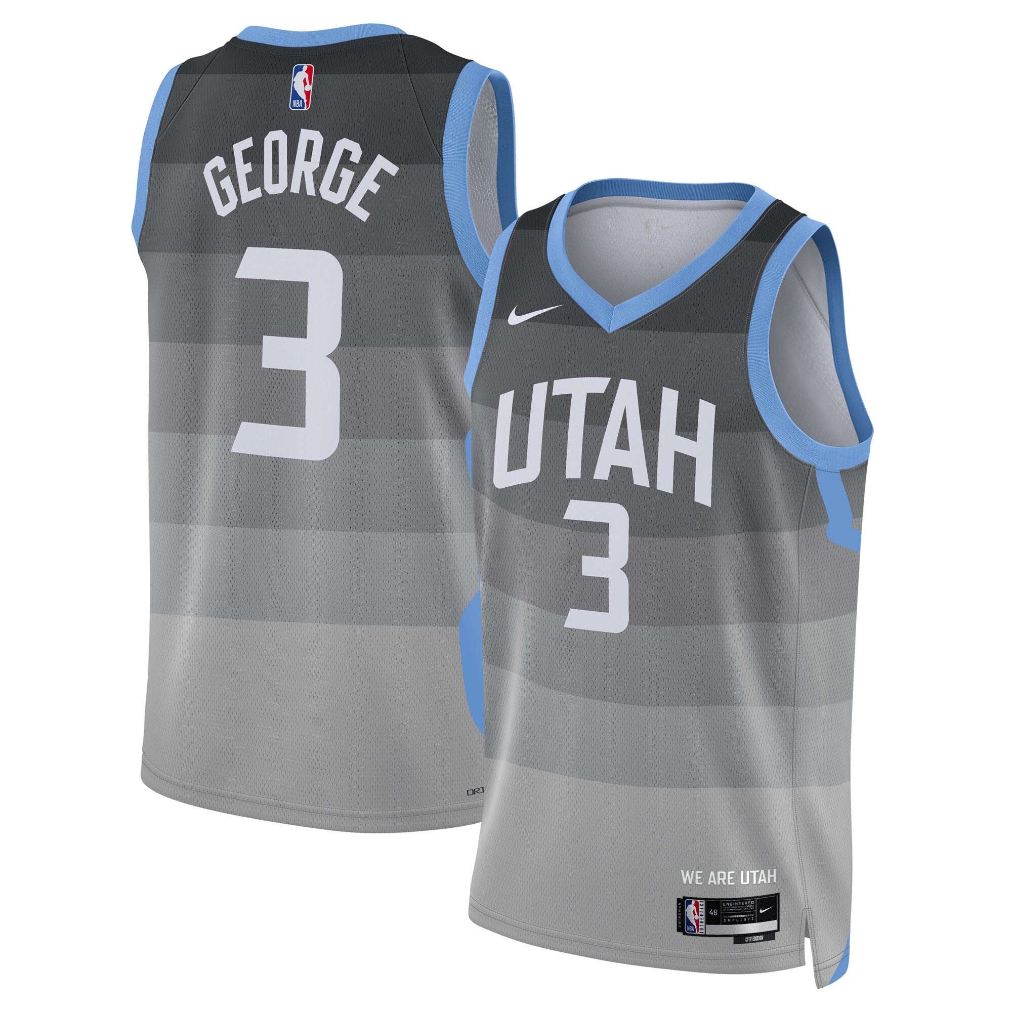 Utah Jazz Nike 2025/26 City Edition Swingman Jersey - Gray - Keyonte George - Unisex NBA Team Jersey Basketball Fan Apparel