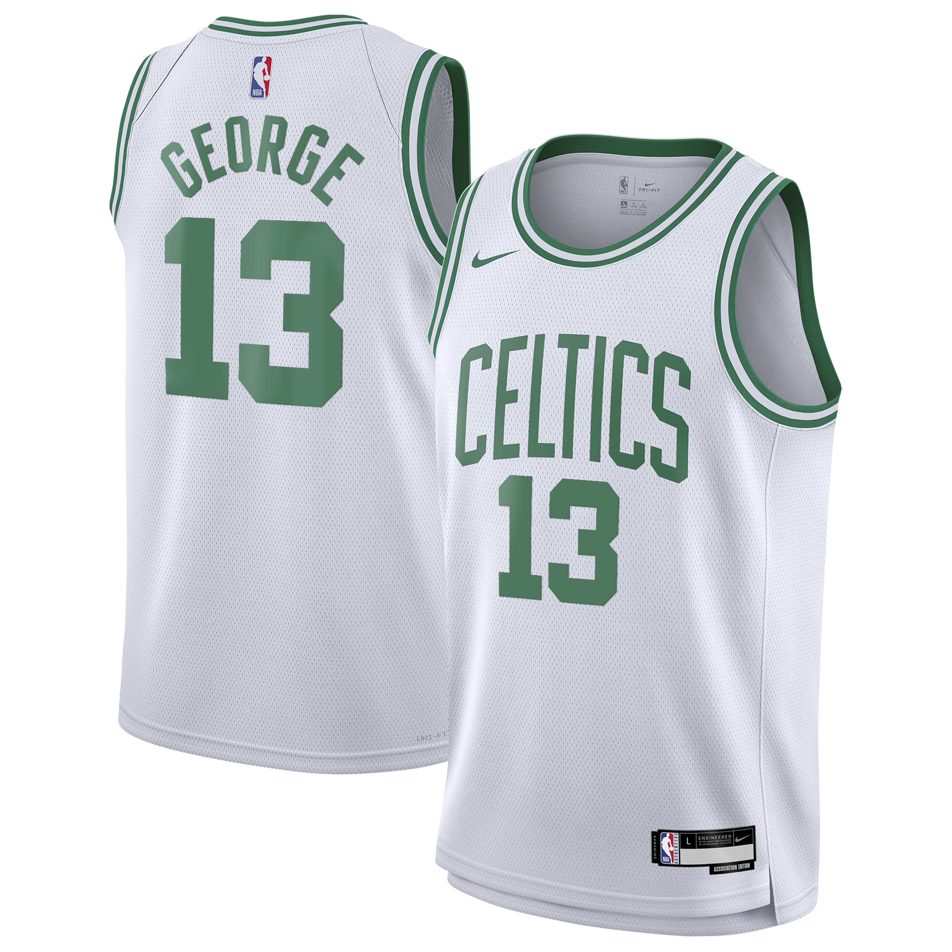 Boston Celtics Nike Association Edition Swingman Jersey - White - Paul George - Youth NBA Team Jersey Basketball Fan Apparel
