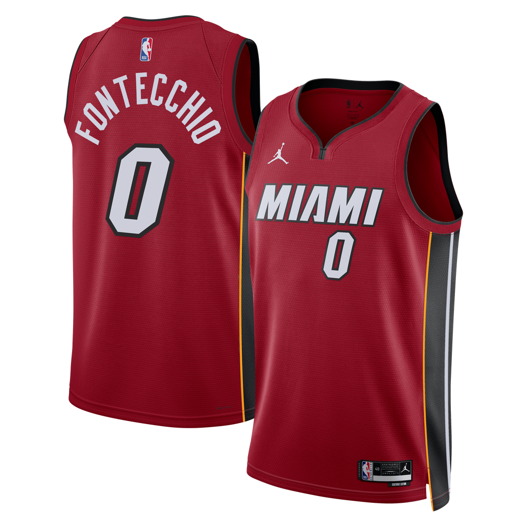 Miami Heat Jordan Brand Statement Edition Swingman Jersey - Red - Simone Fontecchio - Unisex NBA Team Jersey Basketball Fan Apparel